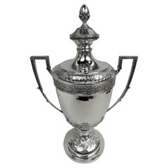 Very Large Market-Fresh English Sterling Silver Covered Urn