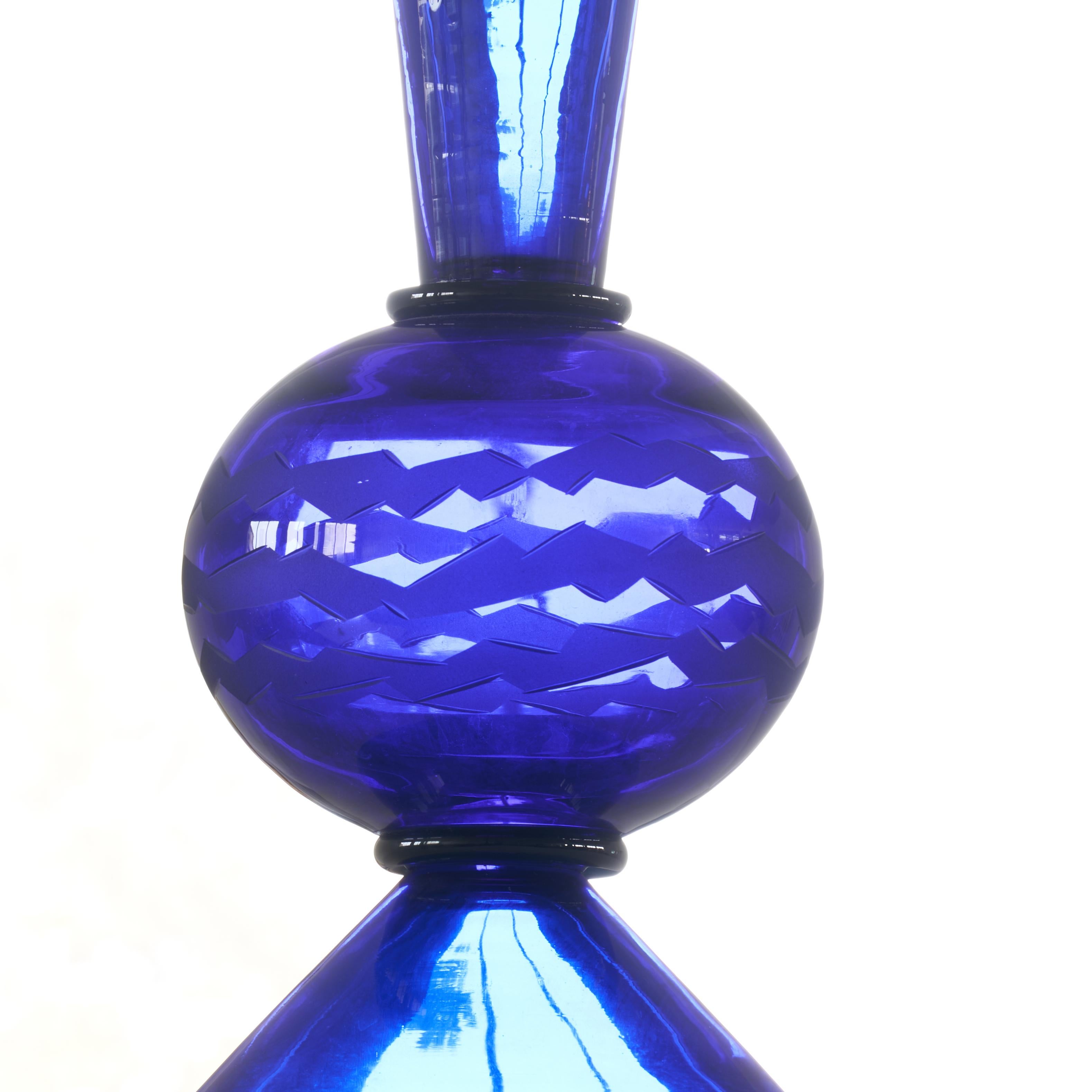 20ième siècle Très grand objet en verre Memphis de Matteo Thun pour Tiffany & Co., 1987 en vente