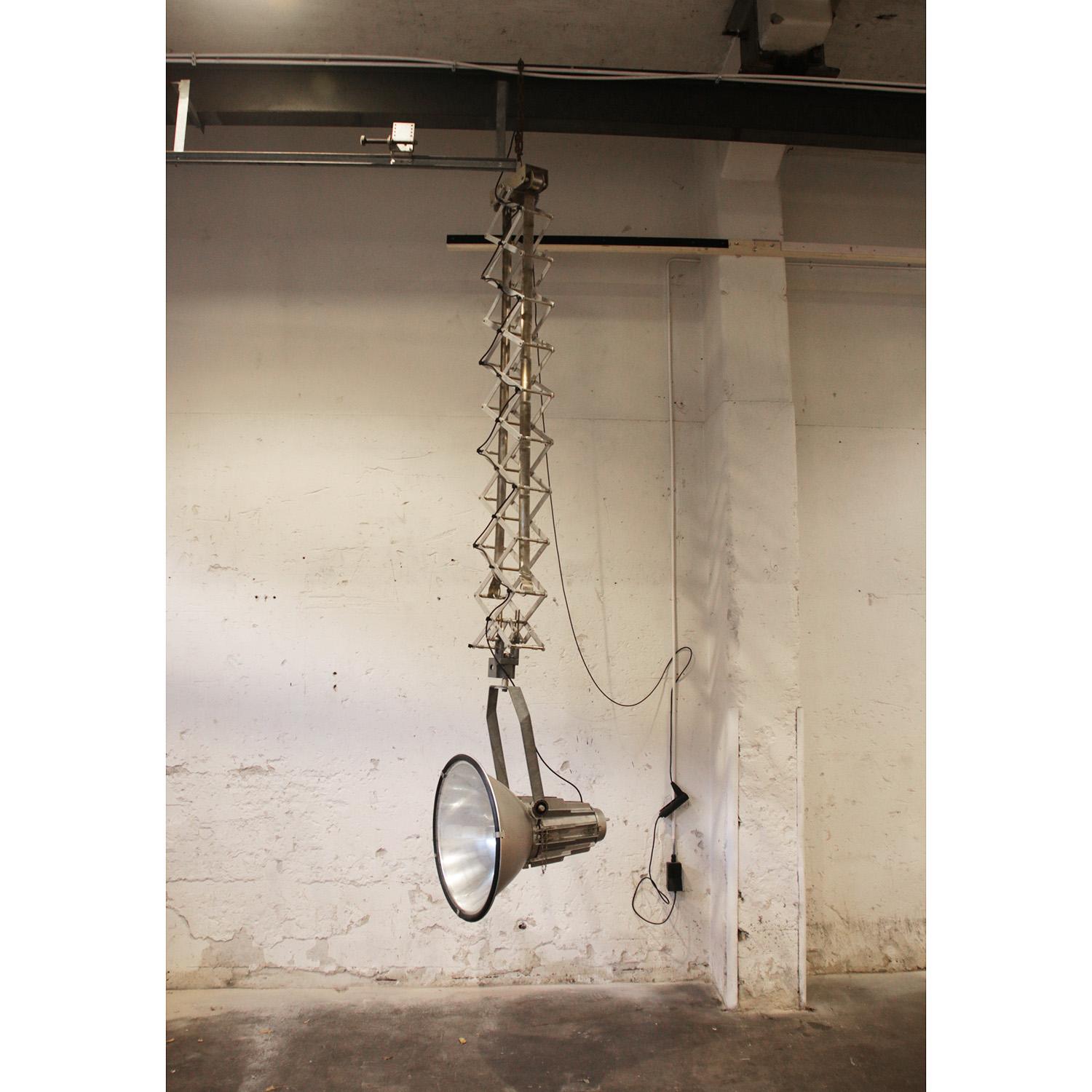 Very Large Metal Scissor Pendant Lamp In Good Condition For Sale In Amsterdam, NL