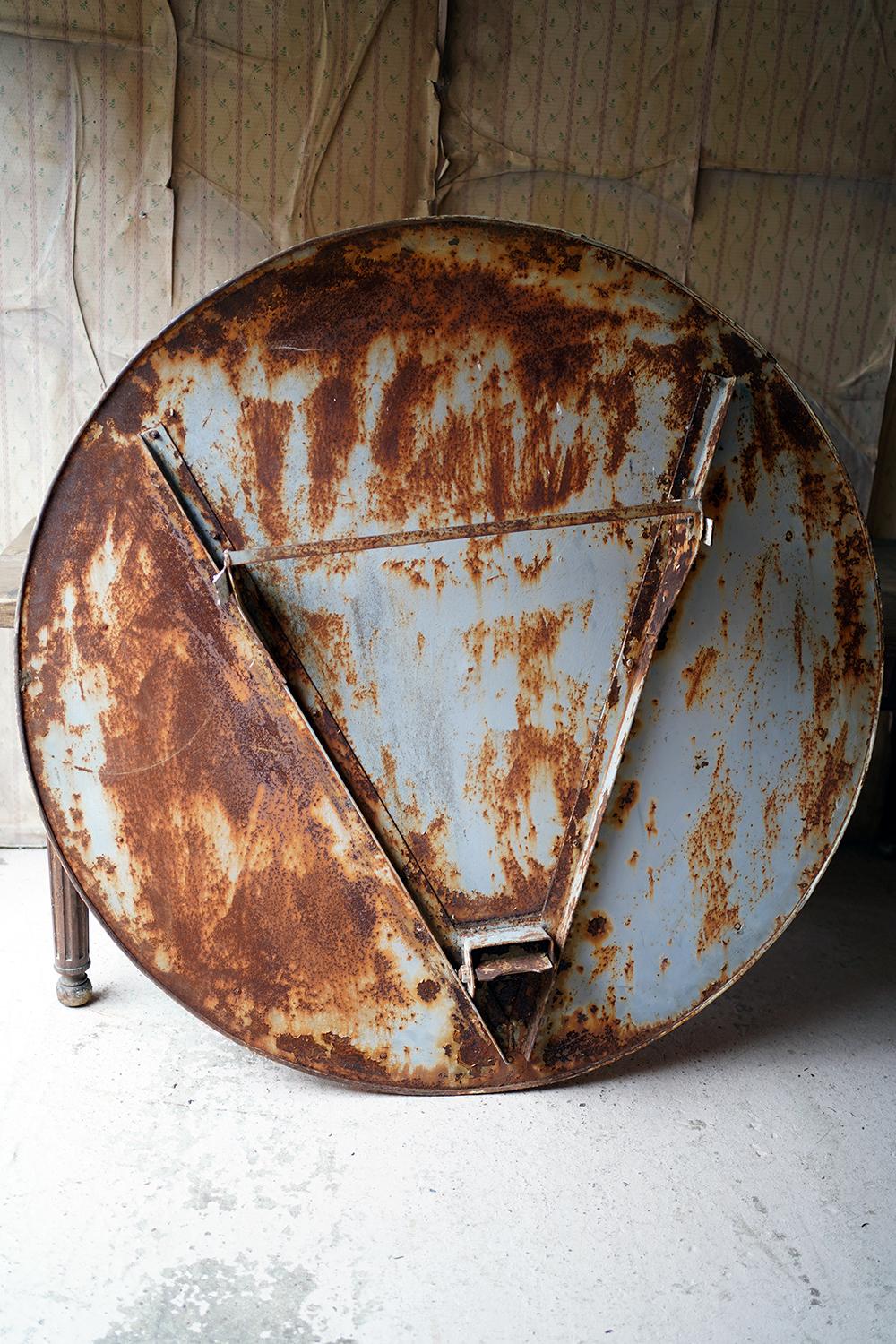 Very Large Mid-20th Century Czech Convex Railway Mirror 12