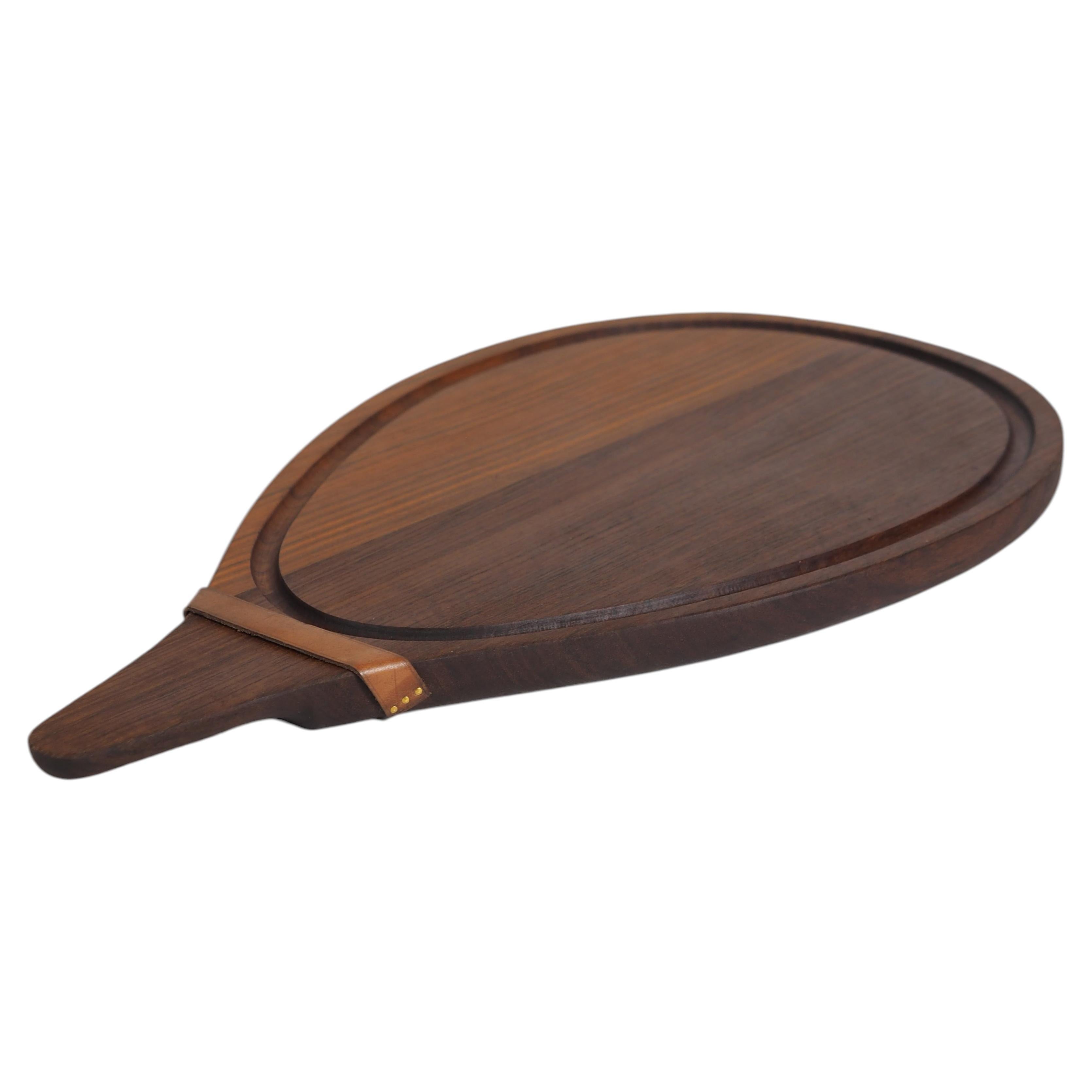 Very Large Mid-Century Modern Carl Auböck Walnut Cutting Board For Sale