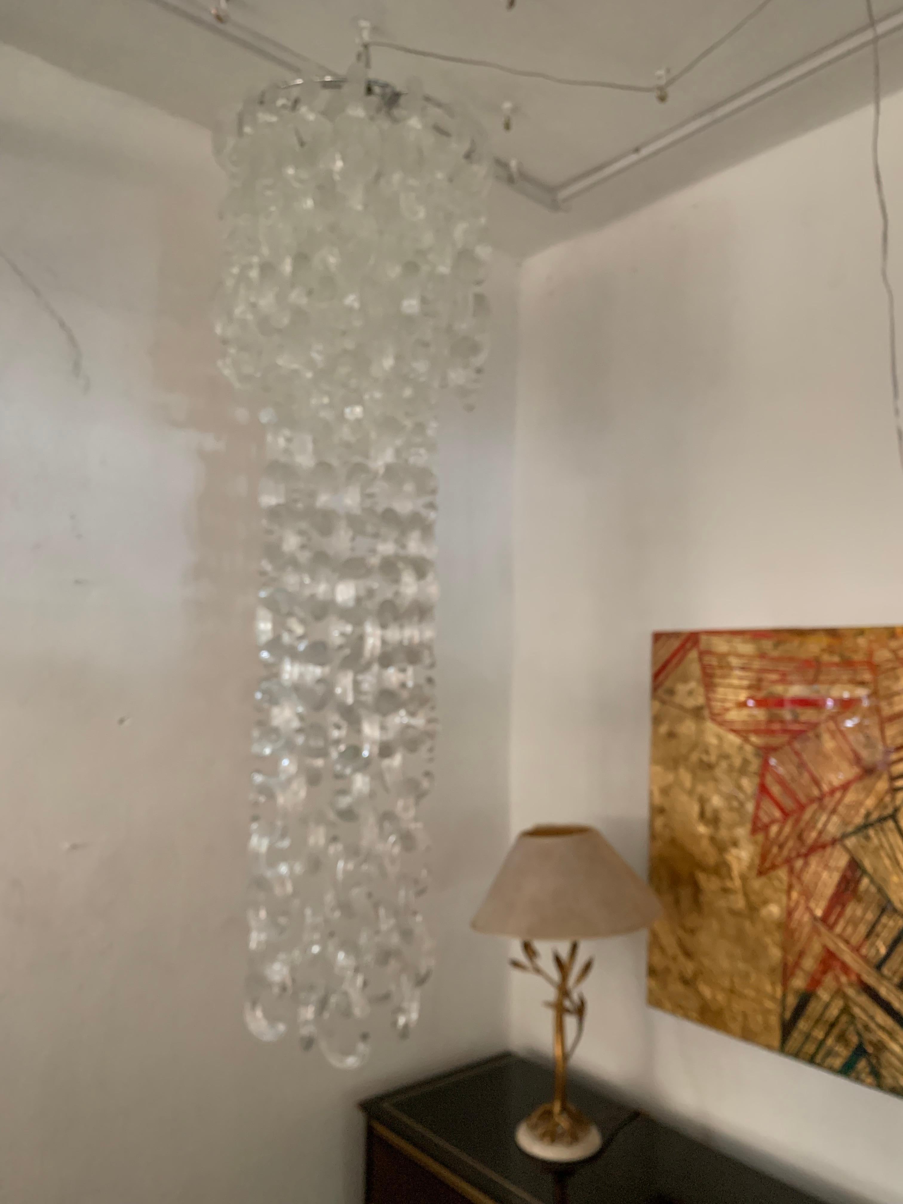 Very Large Mid-Century Modern Chandelier by Fratelli Toso, Giusto Toso, 1968 For Sale 7