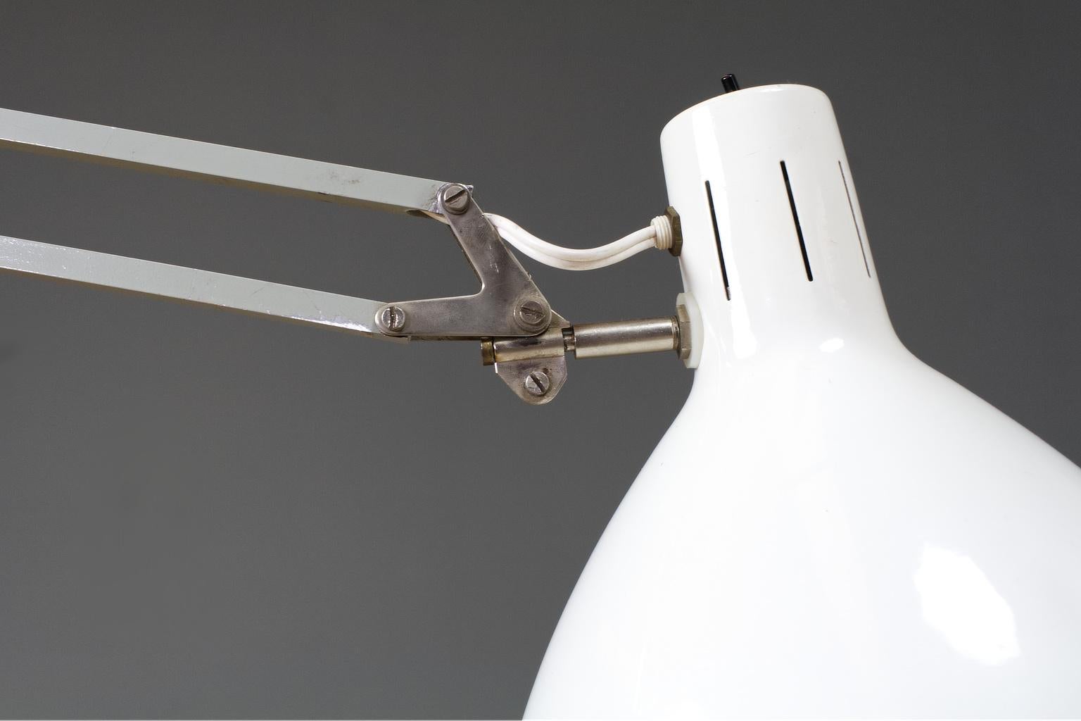 Mid-20th Century Very Large Mid-Century Modern Desk Light or Table Lamp in White by Hala 1967 For Sale