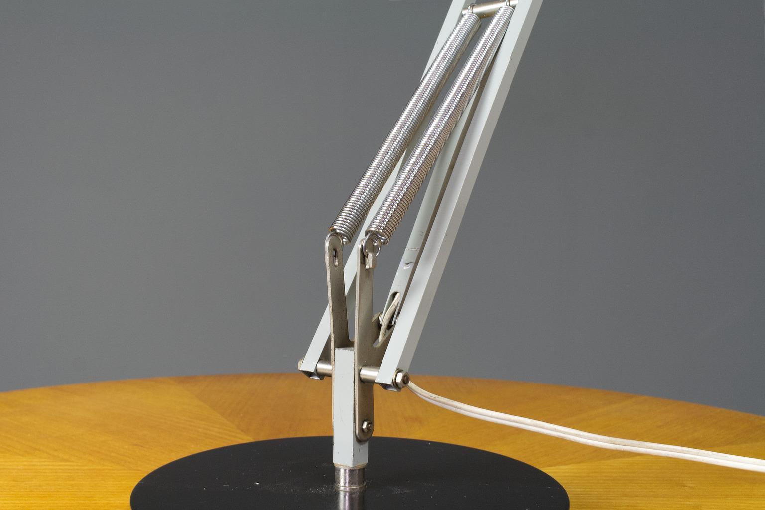 Very Large Mid-Century Modern Desk Light or Table Lamp in White by Hala 1967 For Sale 1