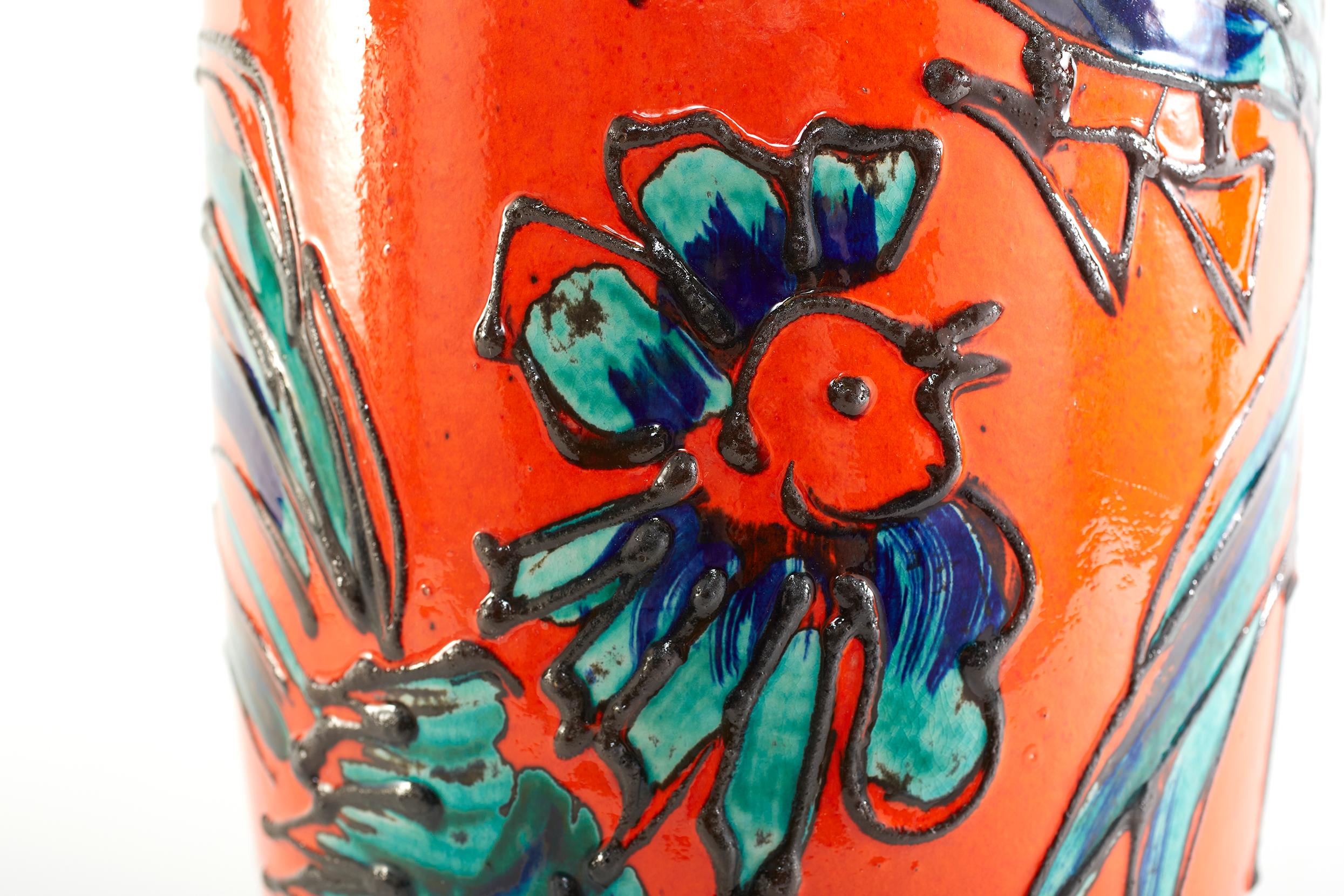 Vernissé Très grand vase/pièce moderne du milieu du siècle dernier en vente