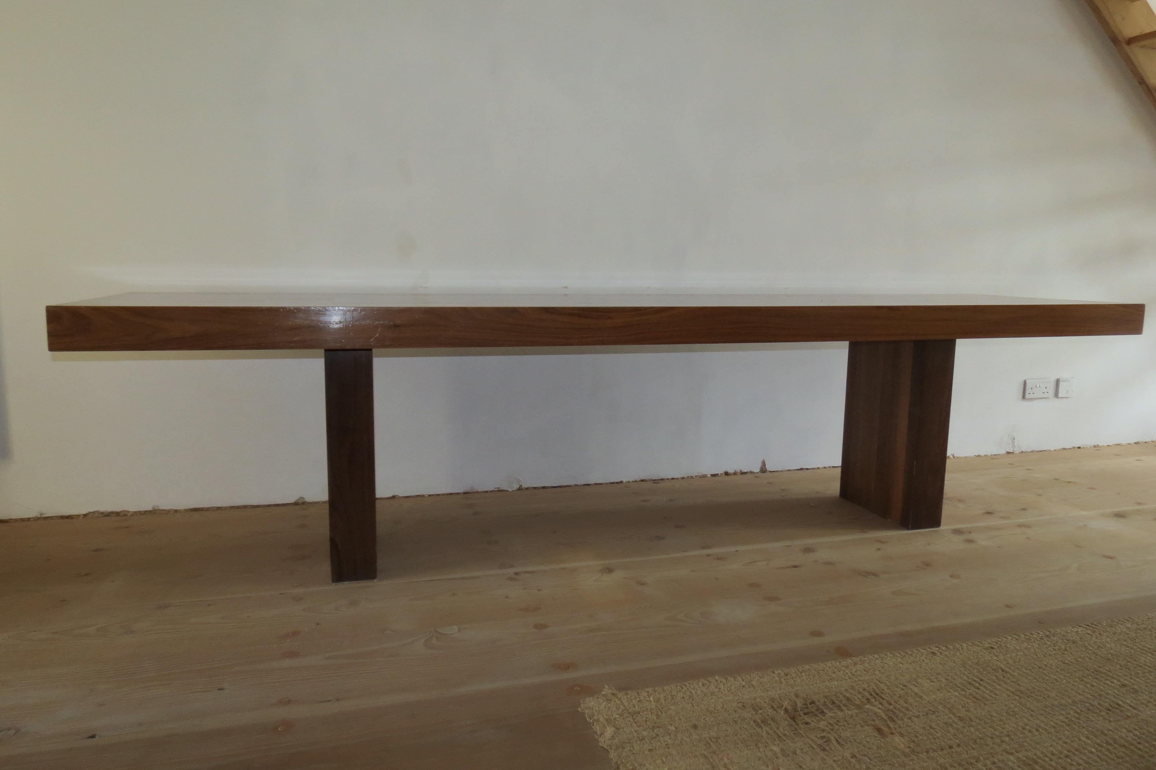 Very Large Midcentury Design Walnut Dining Table in the style of Alan Peters 4