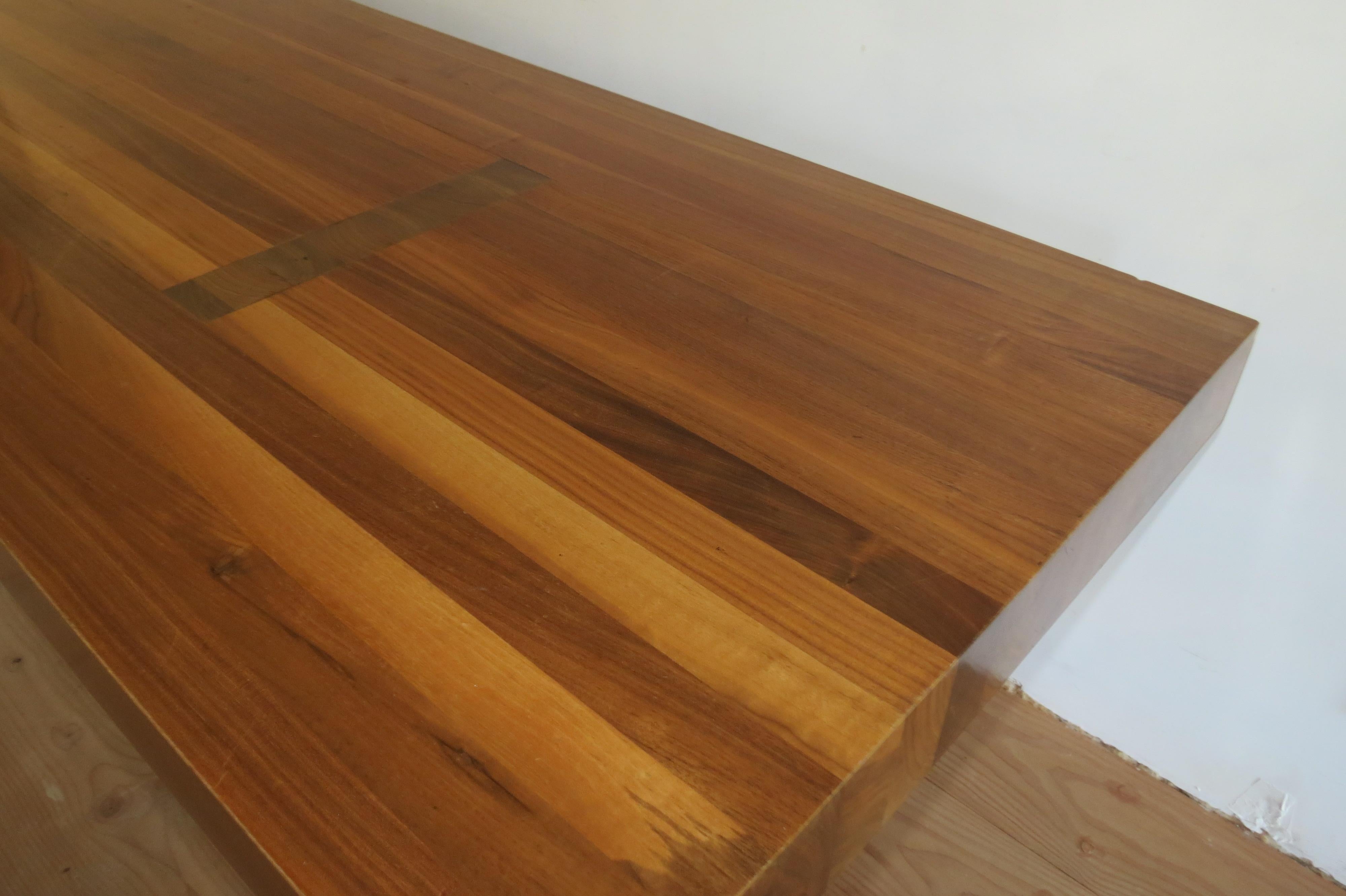 20th Century Very Large Midcentury Design Walnut Dining Table in the style of Alan Peters
