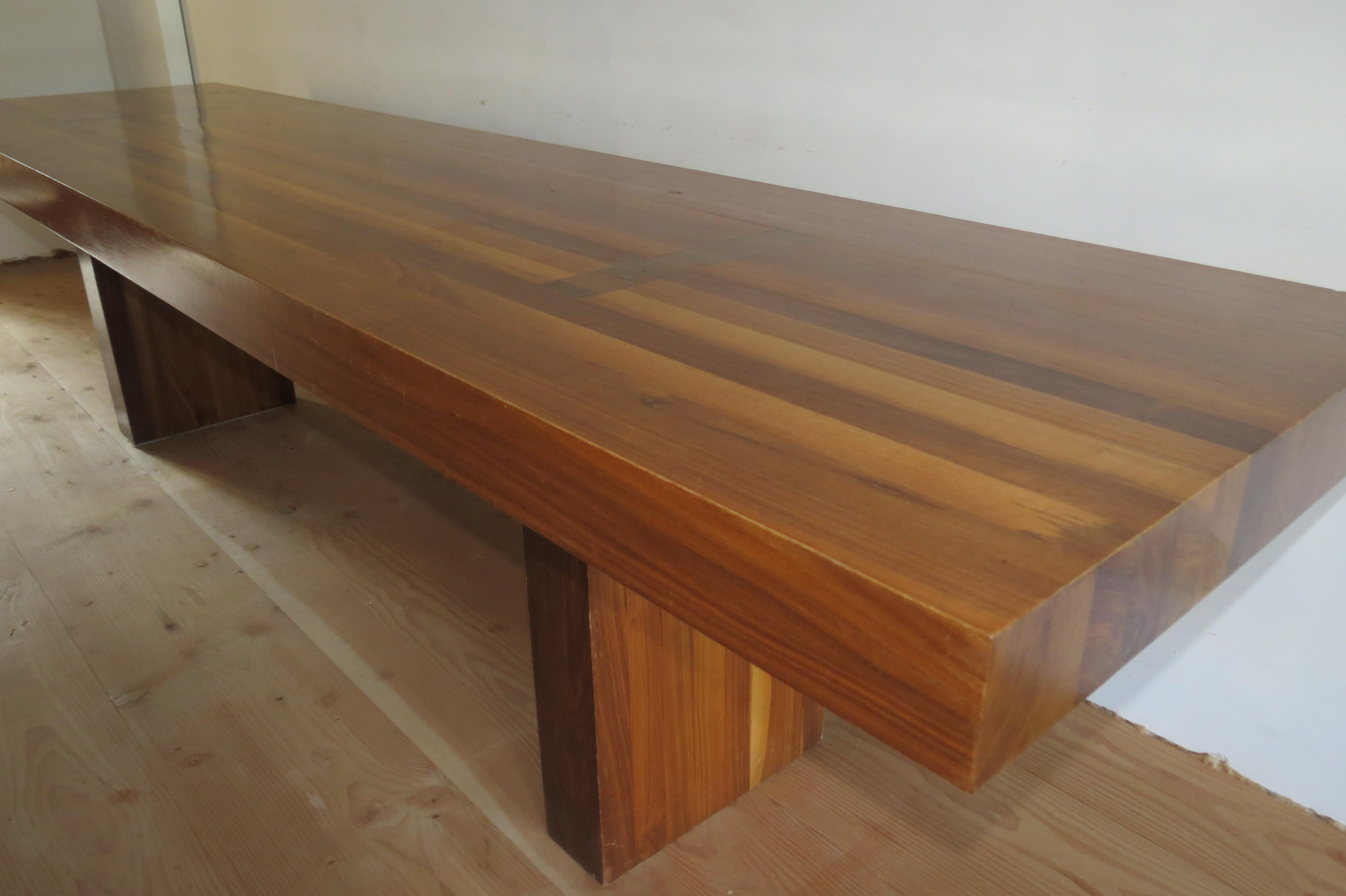 Very Large Midcentury Design Walnut Dining Table in the style of Alan Peters 1
