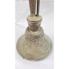 Very Large Middle Eastern Repousse Silver Plate Hookah -- 52 in