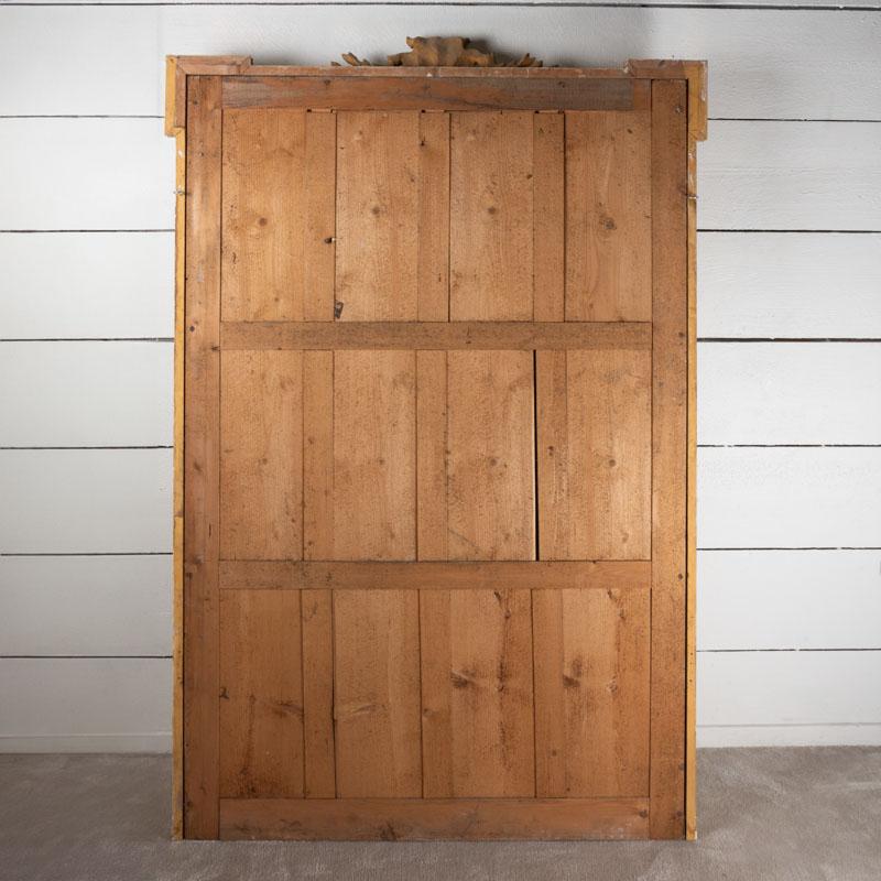 Très grand miroir avec motifs floraux et petit fronton H. 204 cm - L. 130 cm en vente 1