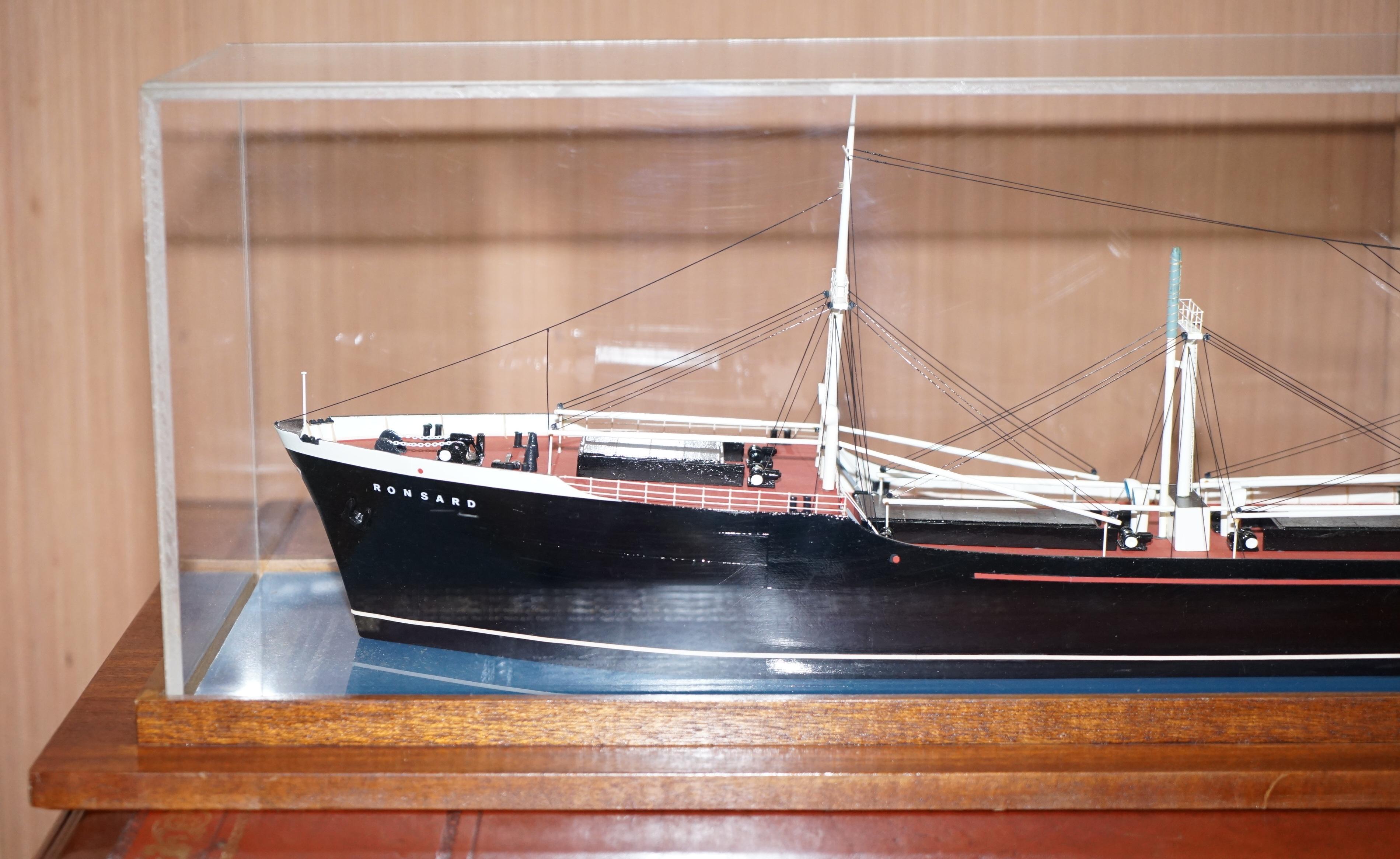 Modern Very Large Model of the MV Ronsard Liverpool Cargo Ship 1957-1981 Display Piece
