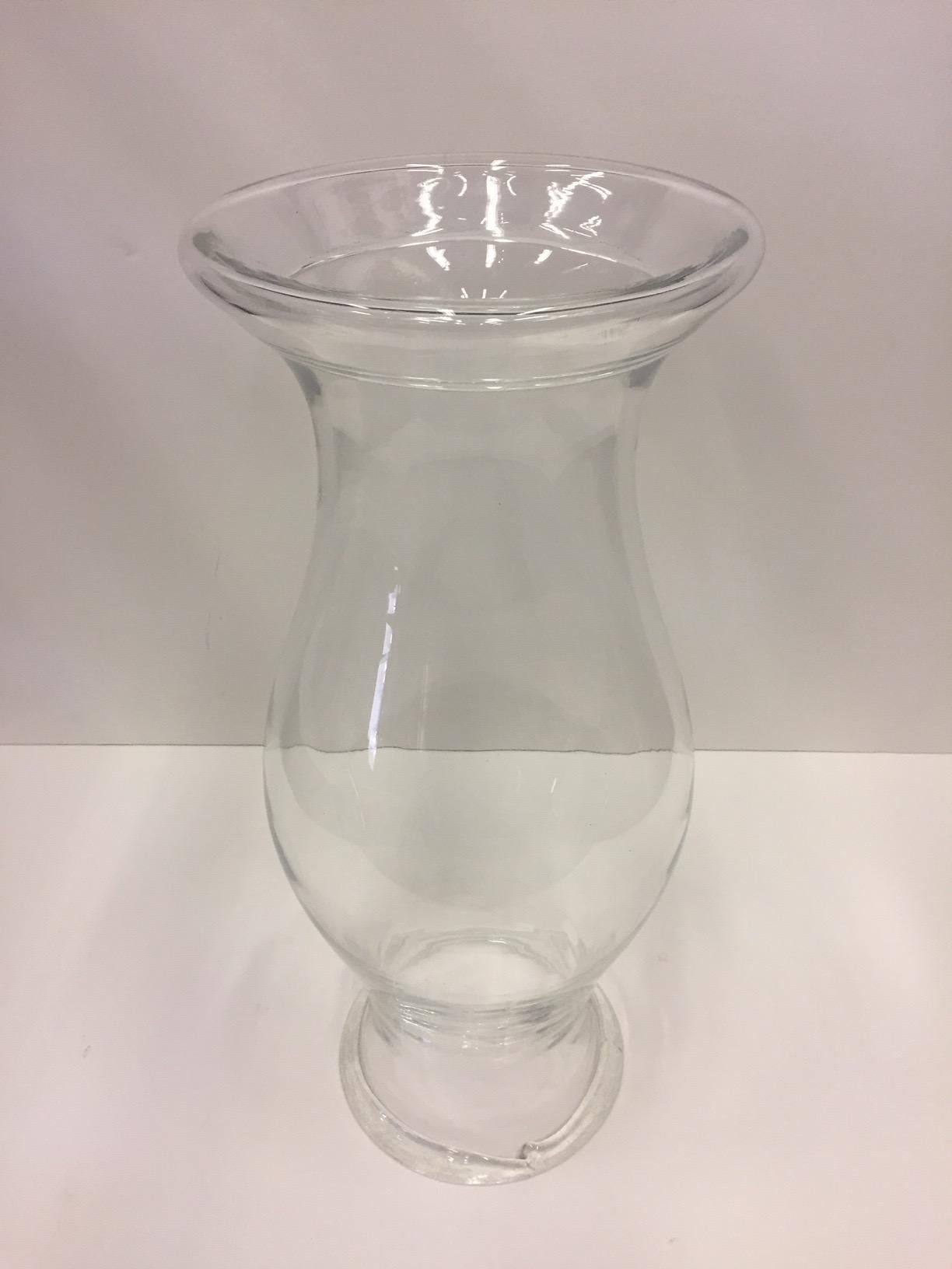 Très grand vase monumental anglais ancien en verre soufflé de type Hurricane en vente 1