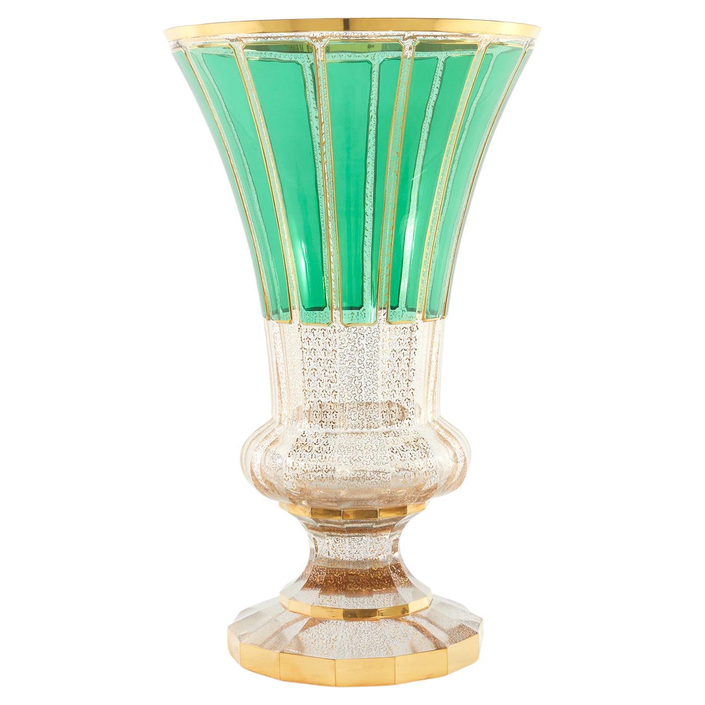Very Large Moser Glass Decorative Vase Piece For Sale At 1stdibs