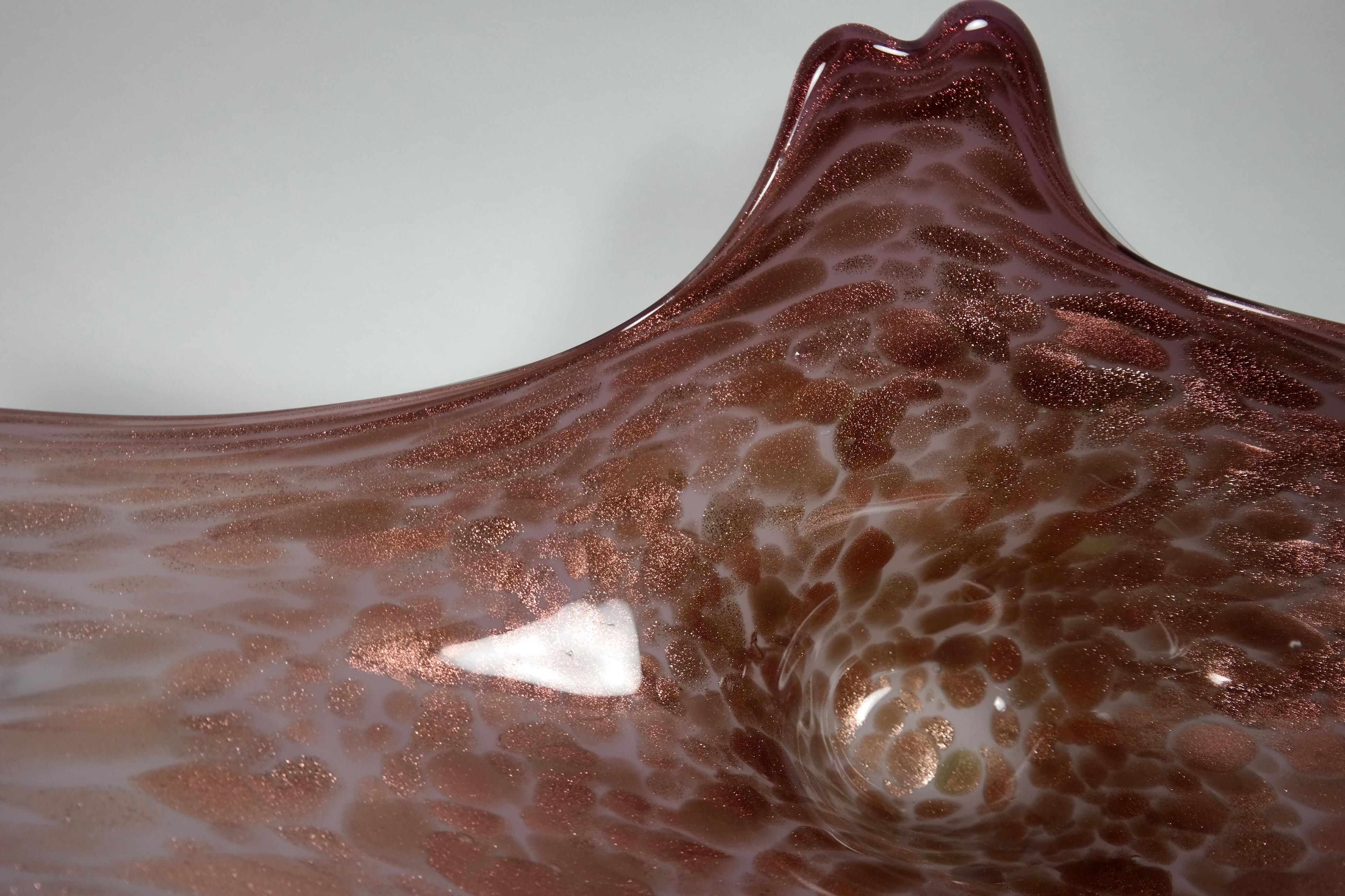 Sehr große Schale aus Murano-Glas, 1960er Jahre im Zustand „Gut“ im Angebot in Budapest, HU