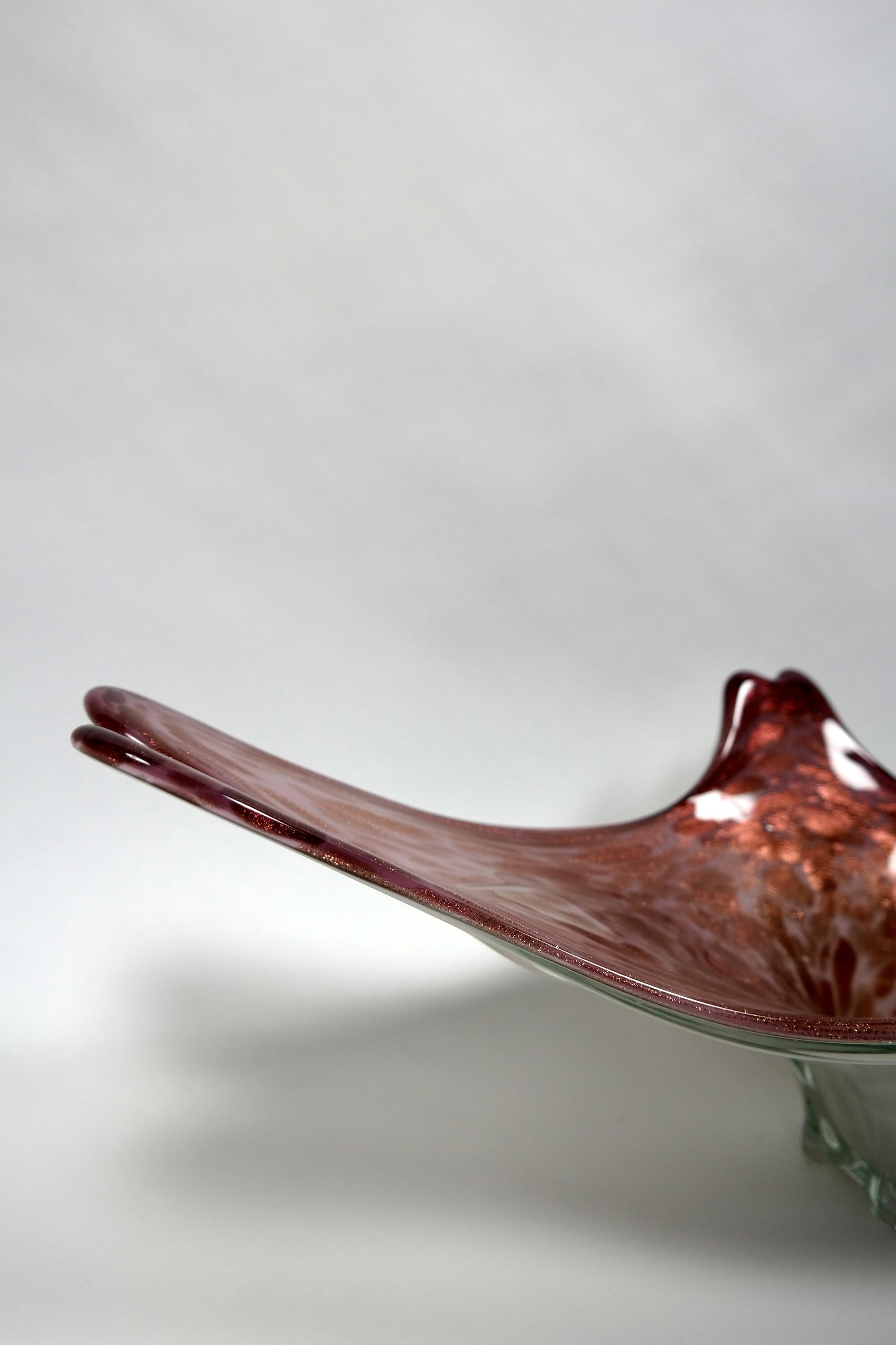 Sehr große Schale aus Murano-Glas, 1960er Jahre (Mitte des 20. Jahrhunderts) im Angebot