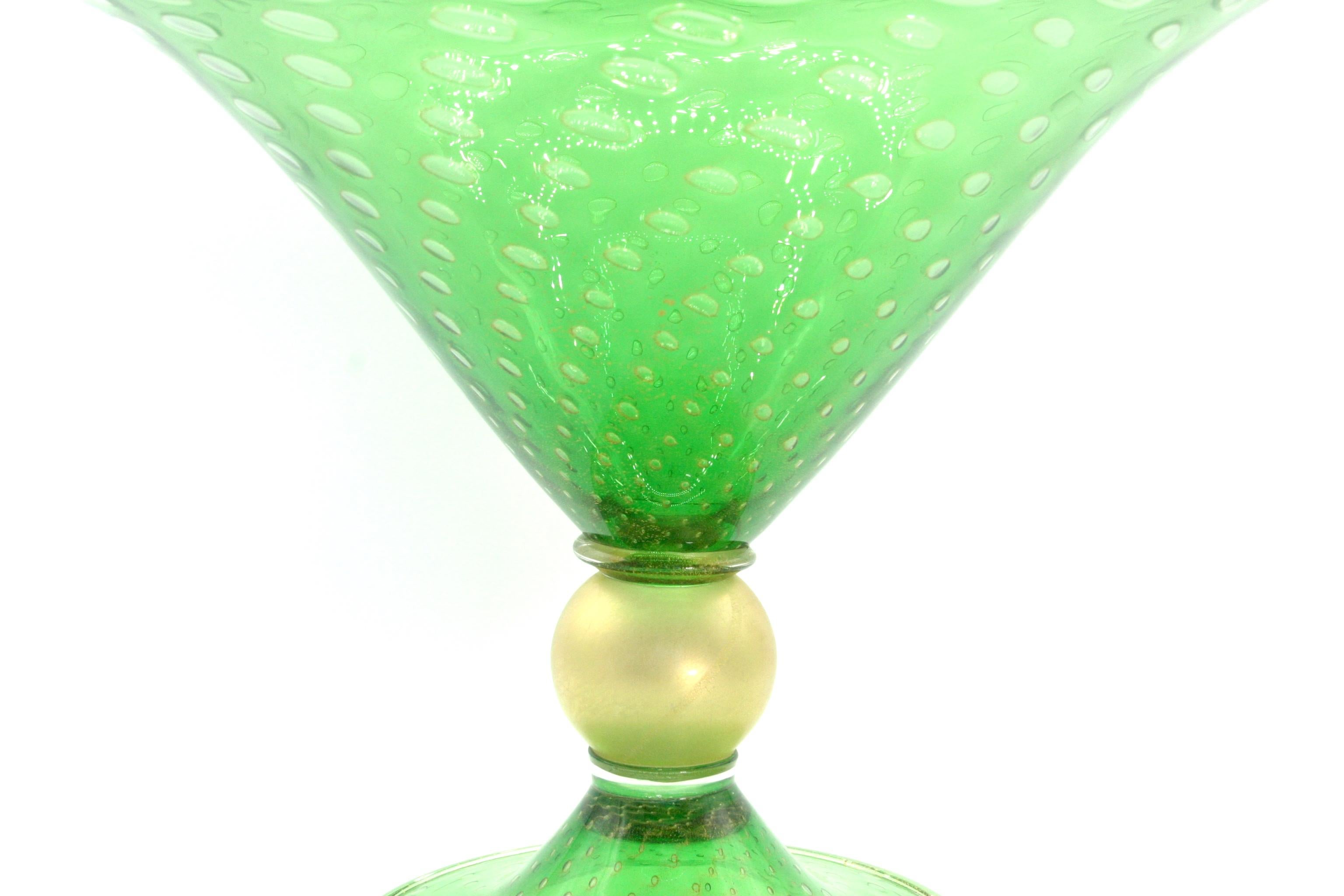 Sehr große Murano Glas/Goldflecken Dekorative Schale (Muranoglas) im Angebot