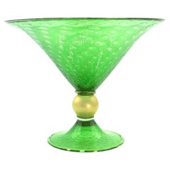 Very Large Murano Glass/Gold Flecks Decorative Bowl