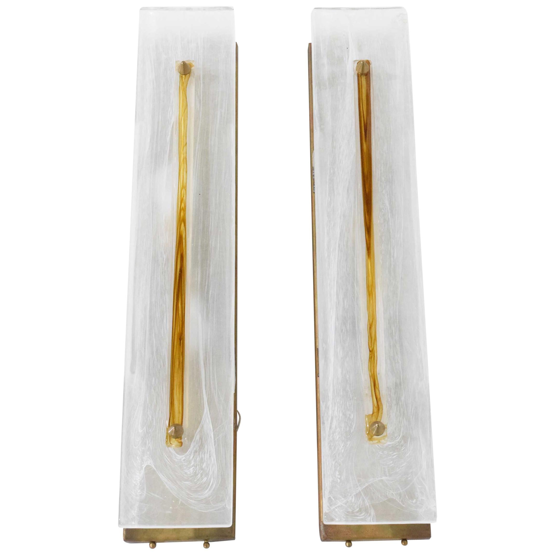 Very Large Murano Glass Wall Sconces