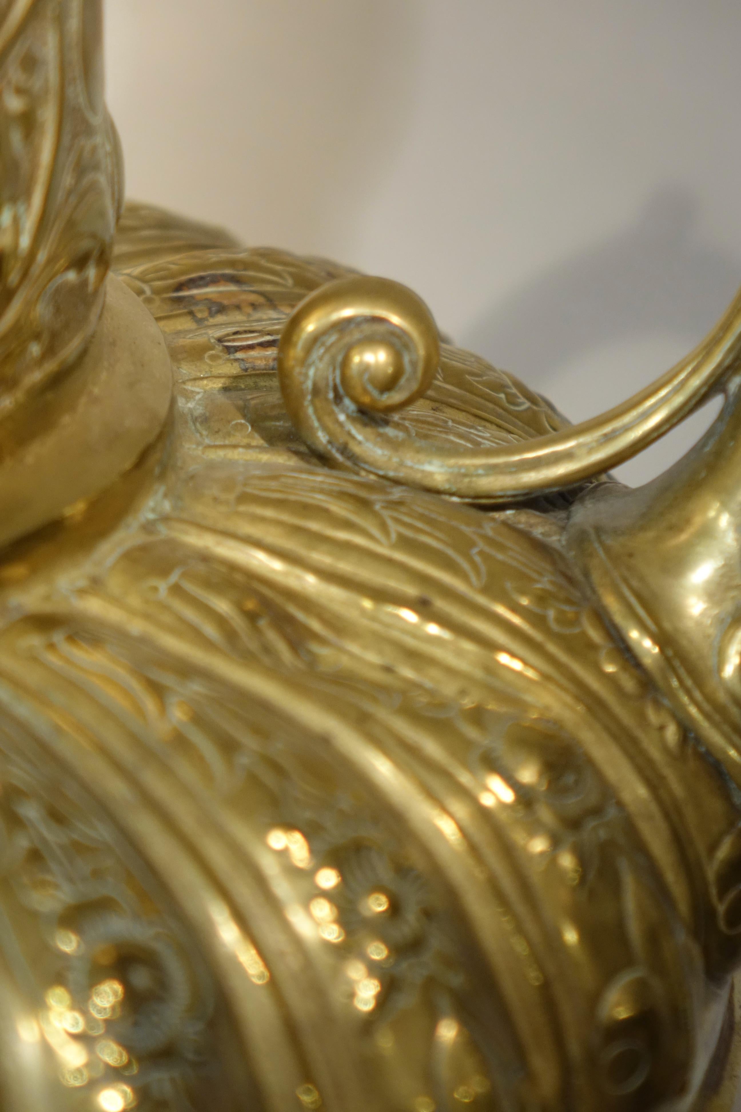 19th Century Very large Neo-Renaissance Brass Ewer, 1880 For Sale