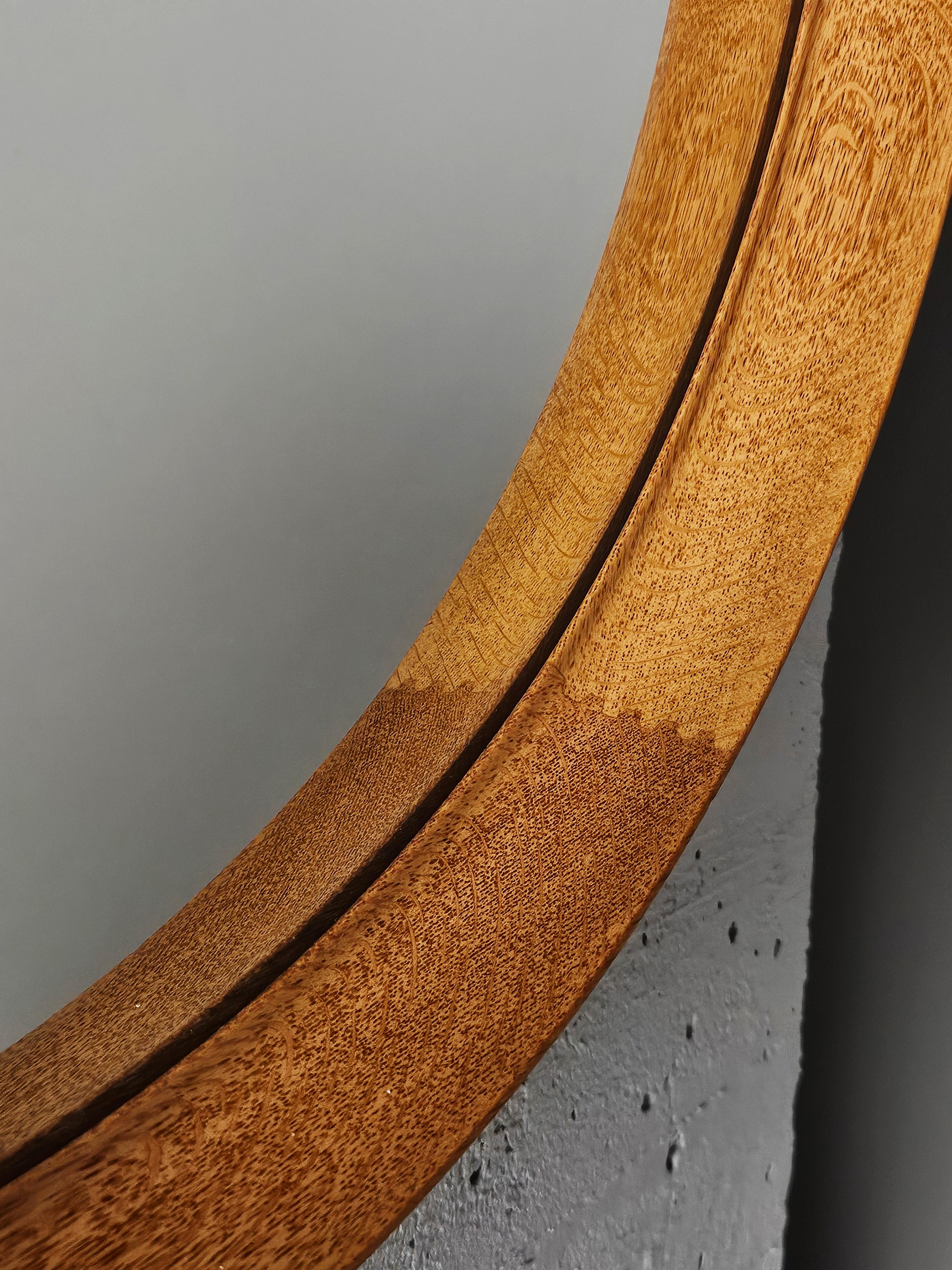 Swedish Very large oak wall mirror by Uno & Östen Kristiansson for Luxus, Sweden, 1960s For Sale