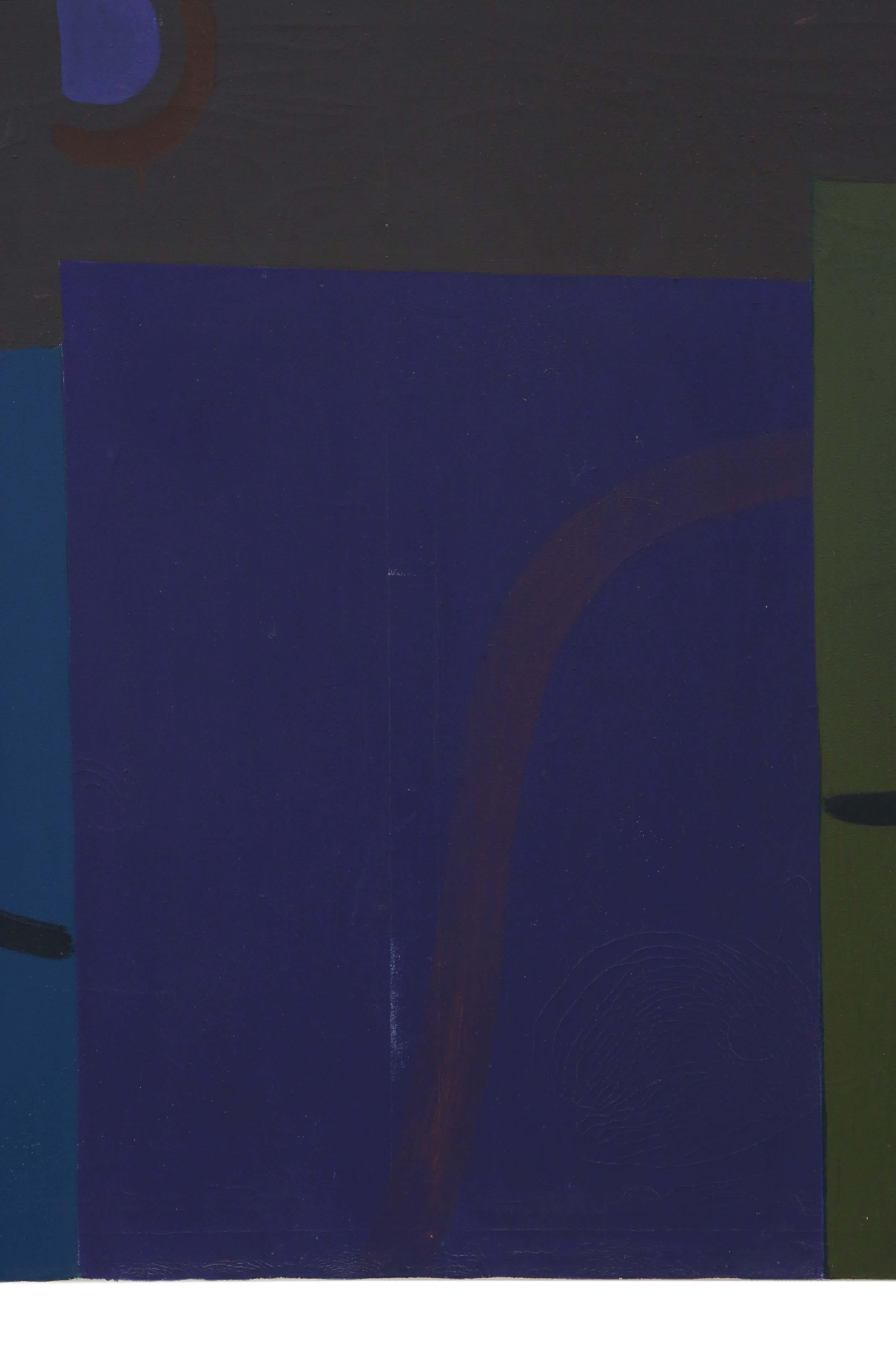 Metà XX secolo Quadro olio su tela di grandi dimensioni Manner Circle di Sonia Delaunay in vendita