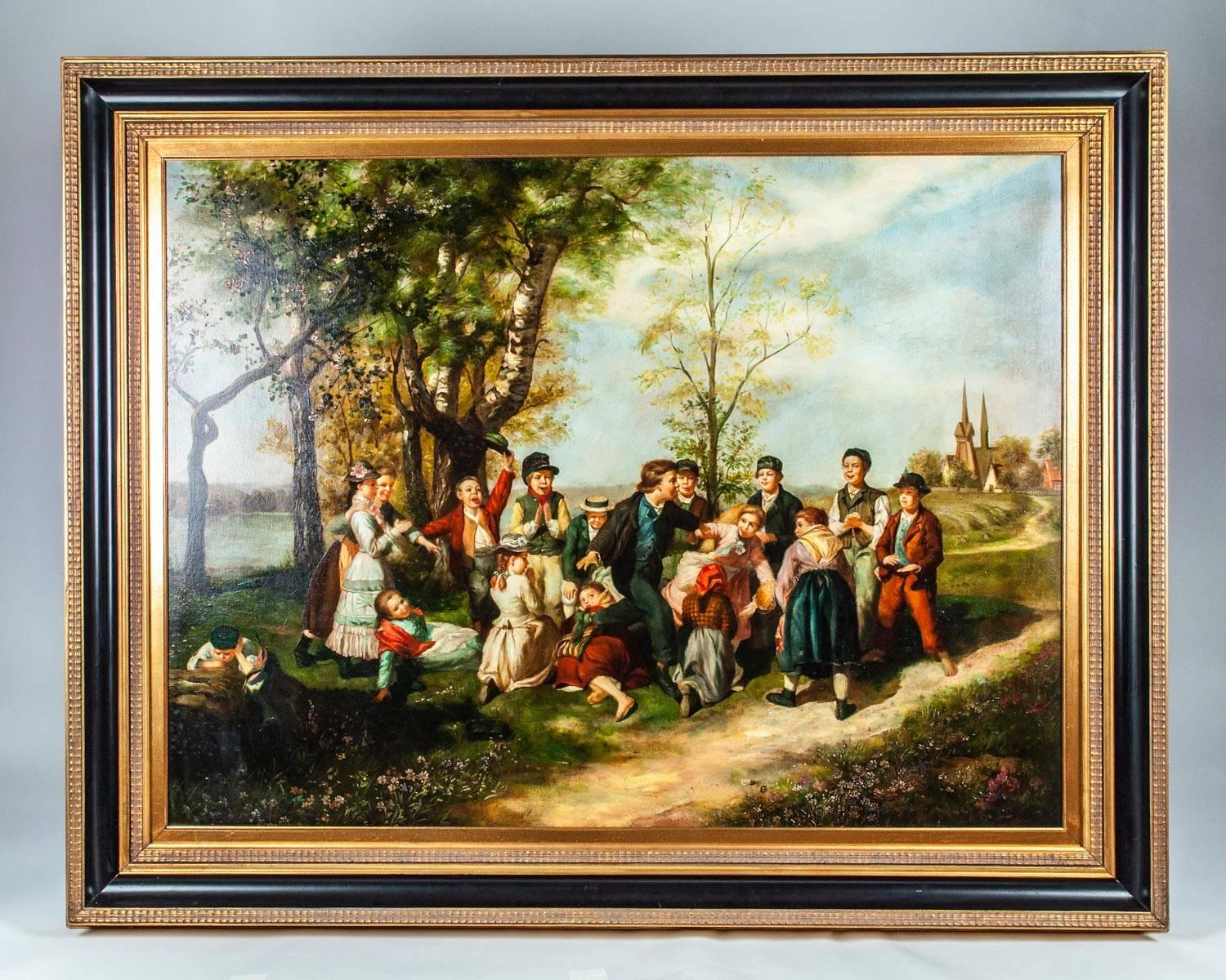 Very Large Old Master Wood Framed Oil / Canvas Painting 1