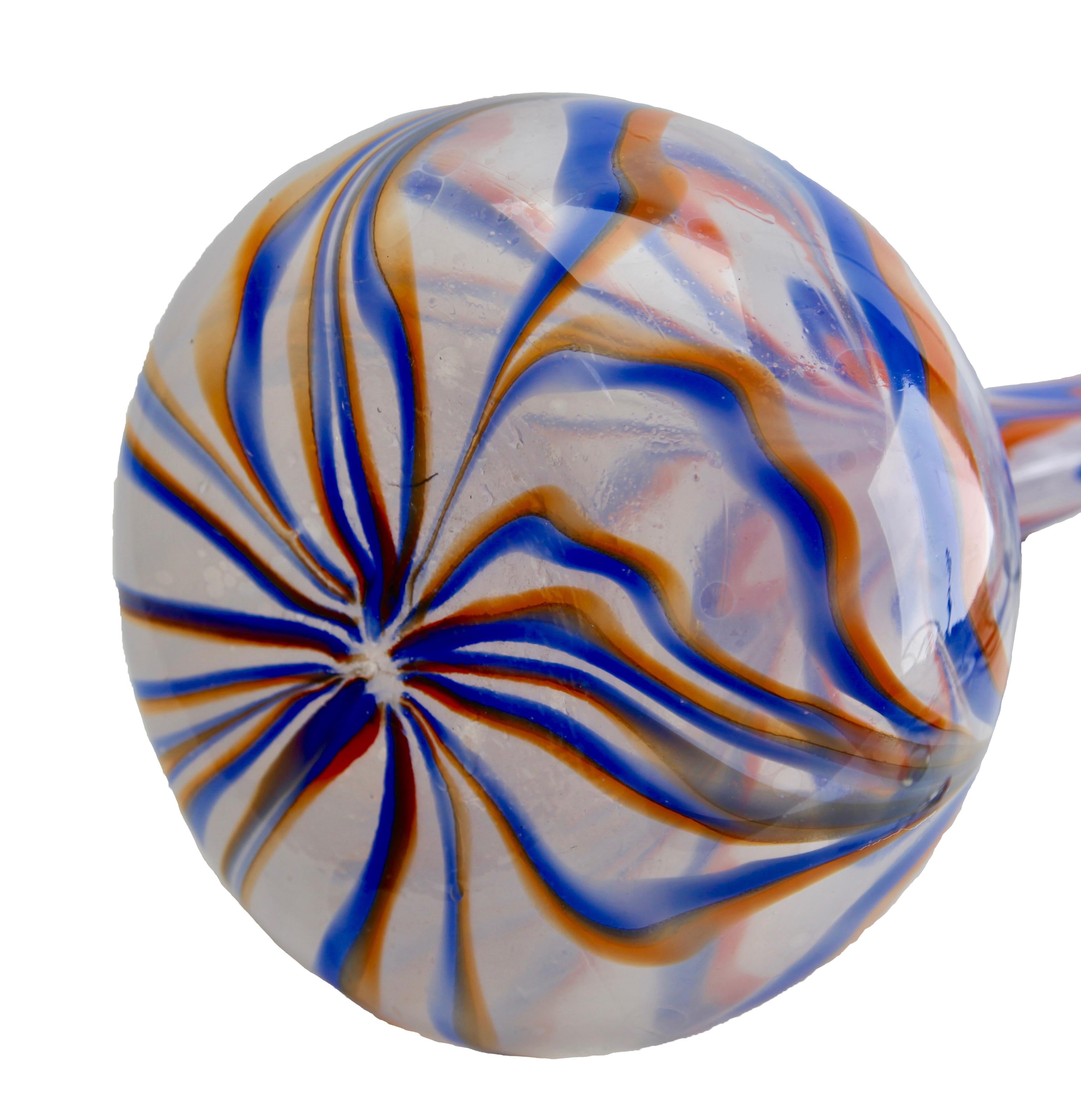 Mid-Century Modern Very Large Onion Vase in Marbled Glass by Joska with Label, Germany, 1960s For Sale
