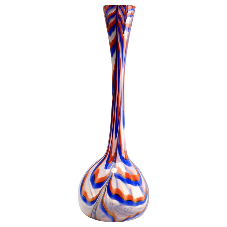 Very Large Onion Vase in Marbled Glass by Joska with Label, Germany, 1960s  For Sale at 1stDibs
