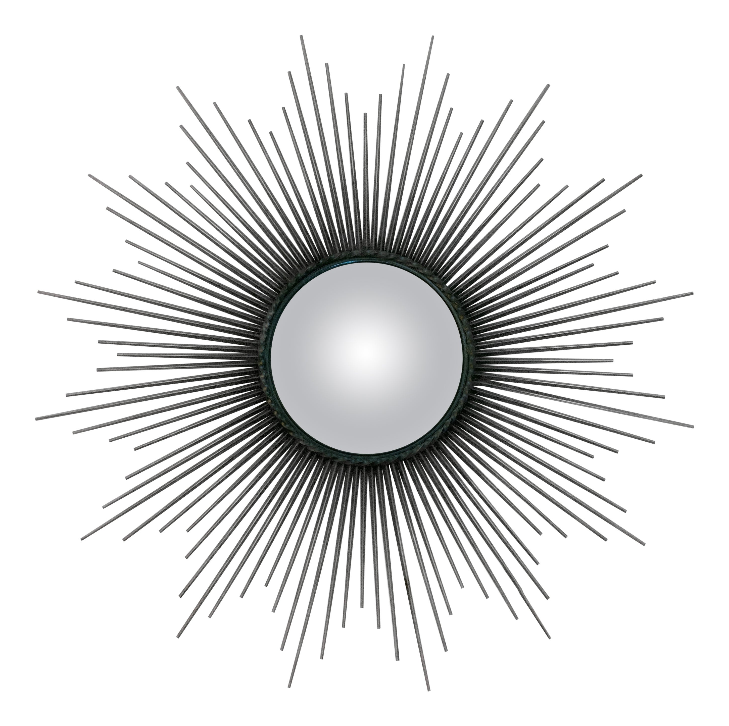 Very Large original CHATY Sun Wall Mirror, 1950s 100.5cm 39.6"