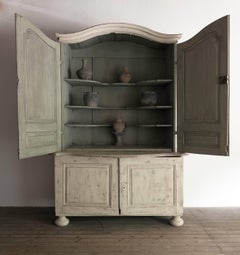 Very Large Painted 18th Century Estate Cupboard
