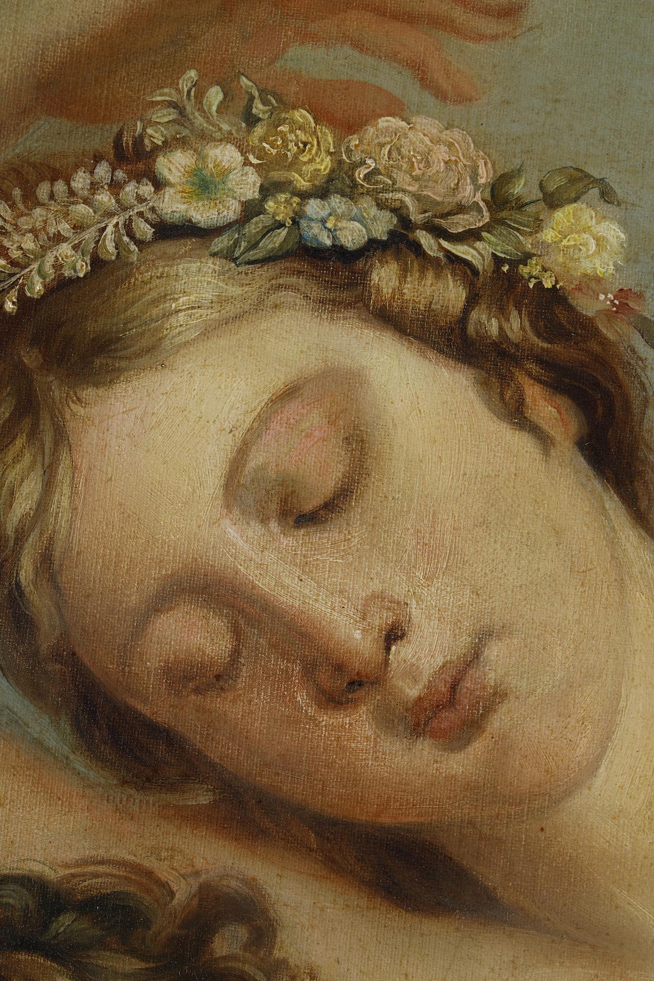 Very large painting of  Psyche and Love, French Neoclassical School For Sale 5