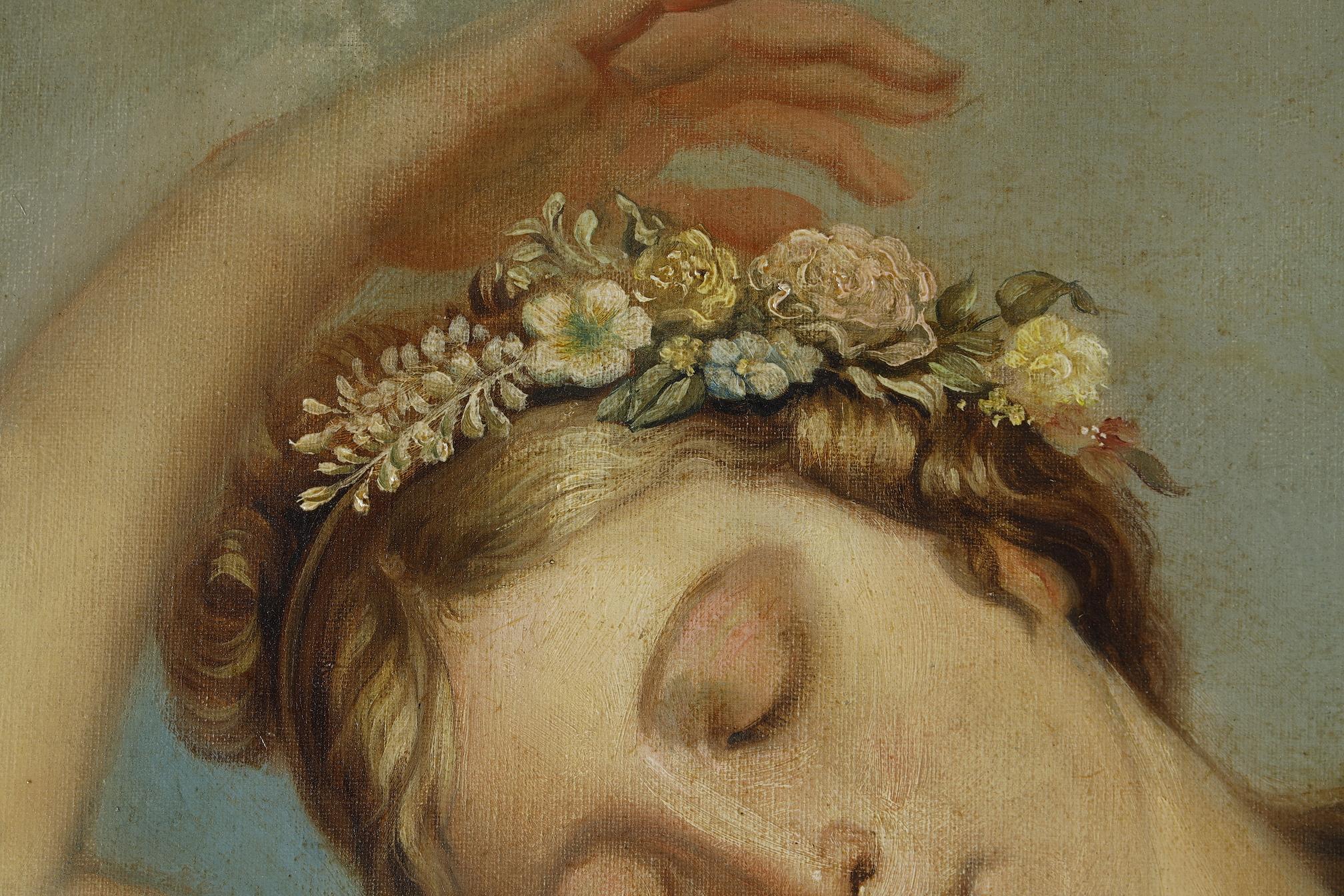 Very large painting of  Psyche and Love, French Neoclassical School For Sale 6