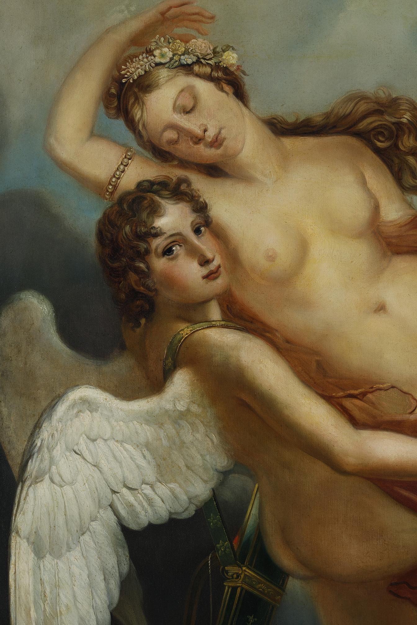 Very large painting of  Psyche and Love, French Neoclassical School For Sale 2