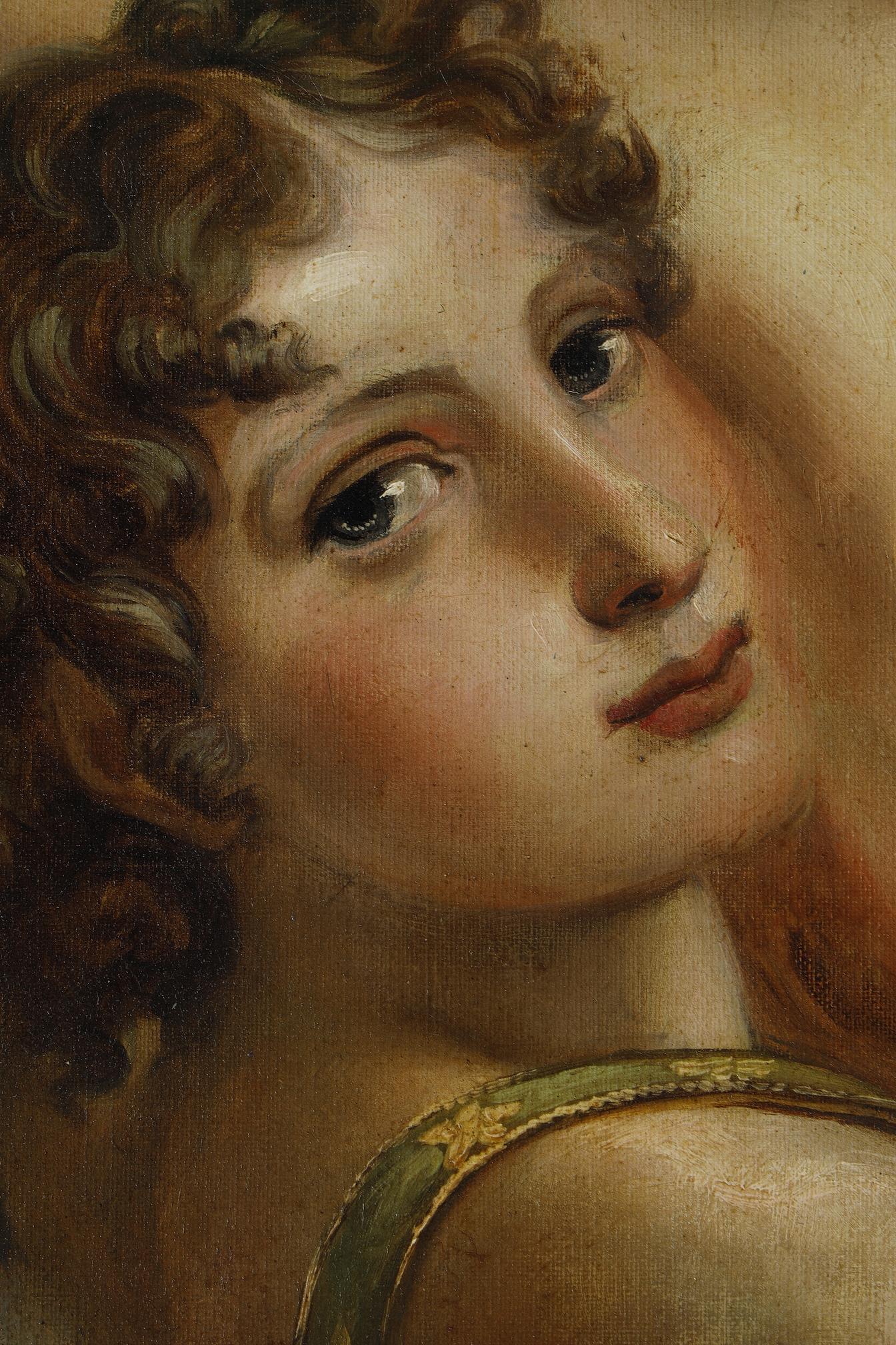Very large painting of  Psyche and Love, French Neoclassical School For Sale 4