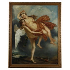 Very large painting of  Psyche and Love, French Neoclassical School