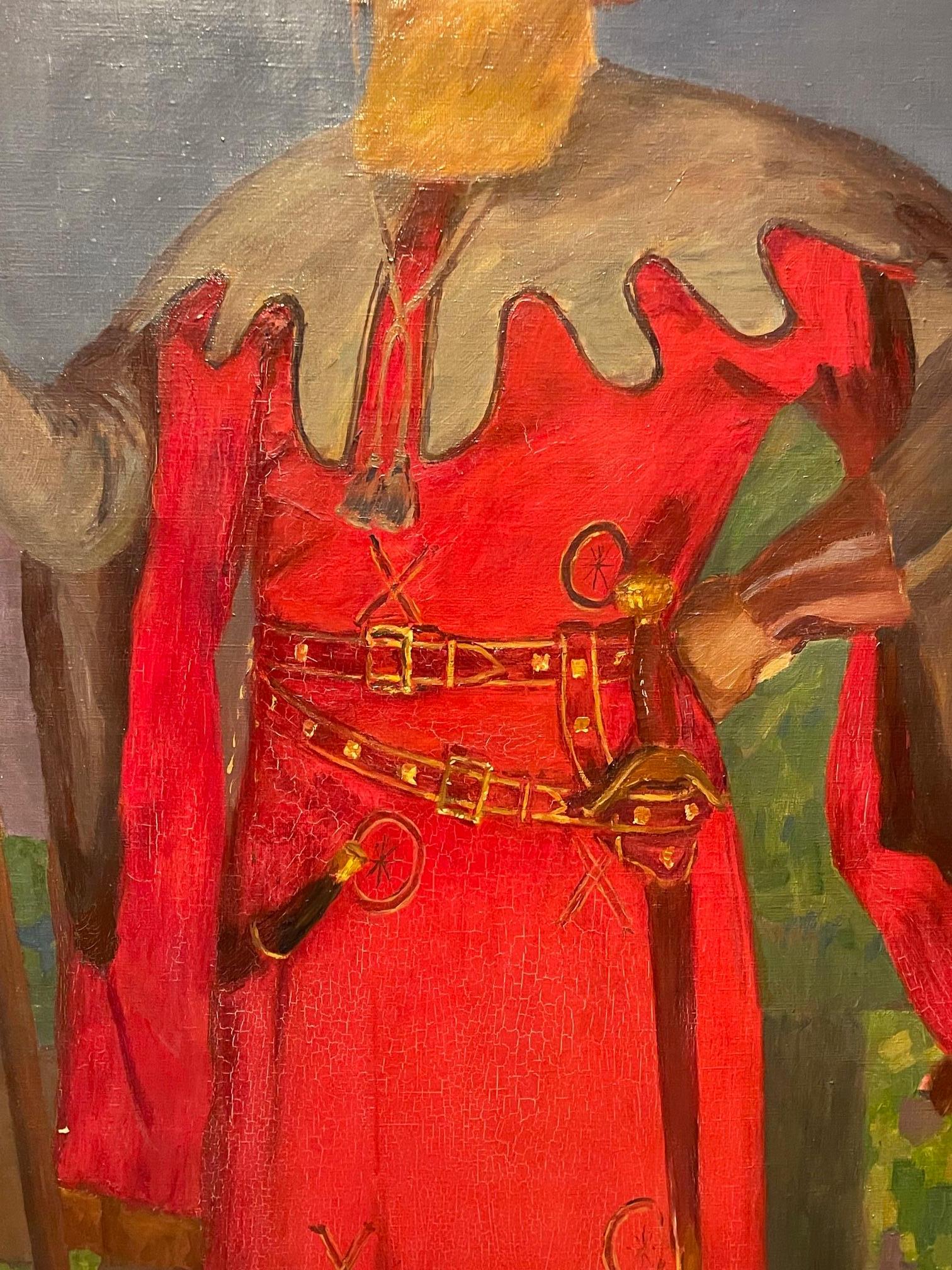 Sehr großes Gemälde, das einen Schauspieler porträtiert? AFS. ROBERTY (1877-1963), um 1940 (Leinwand) im Angebot