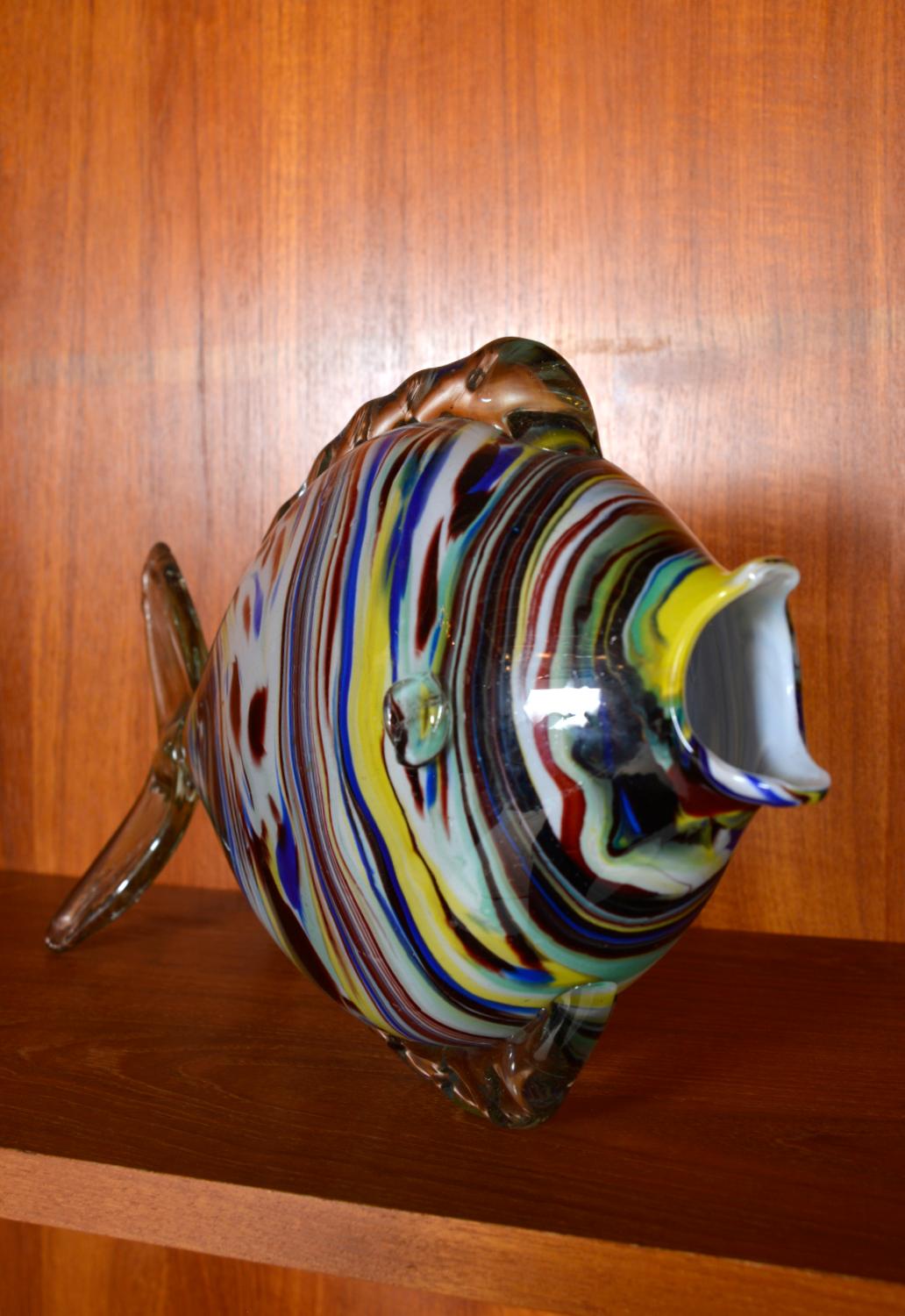 Sehr großes Paar Midcentury Murano Glas Fisch Skulpturen Italien 1950er 1960er Venedig im Angebot 2