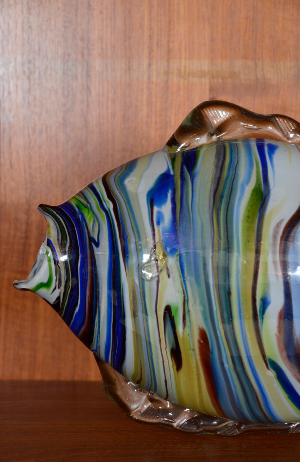 Sehr großes Paar Midcentury Murano Glas Fisch Skulpturen Italien 1950er 1960er Venedig im Angebot 9