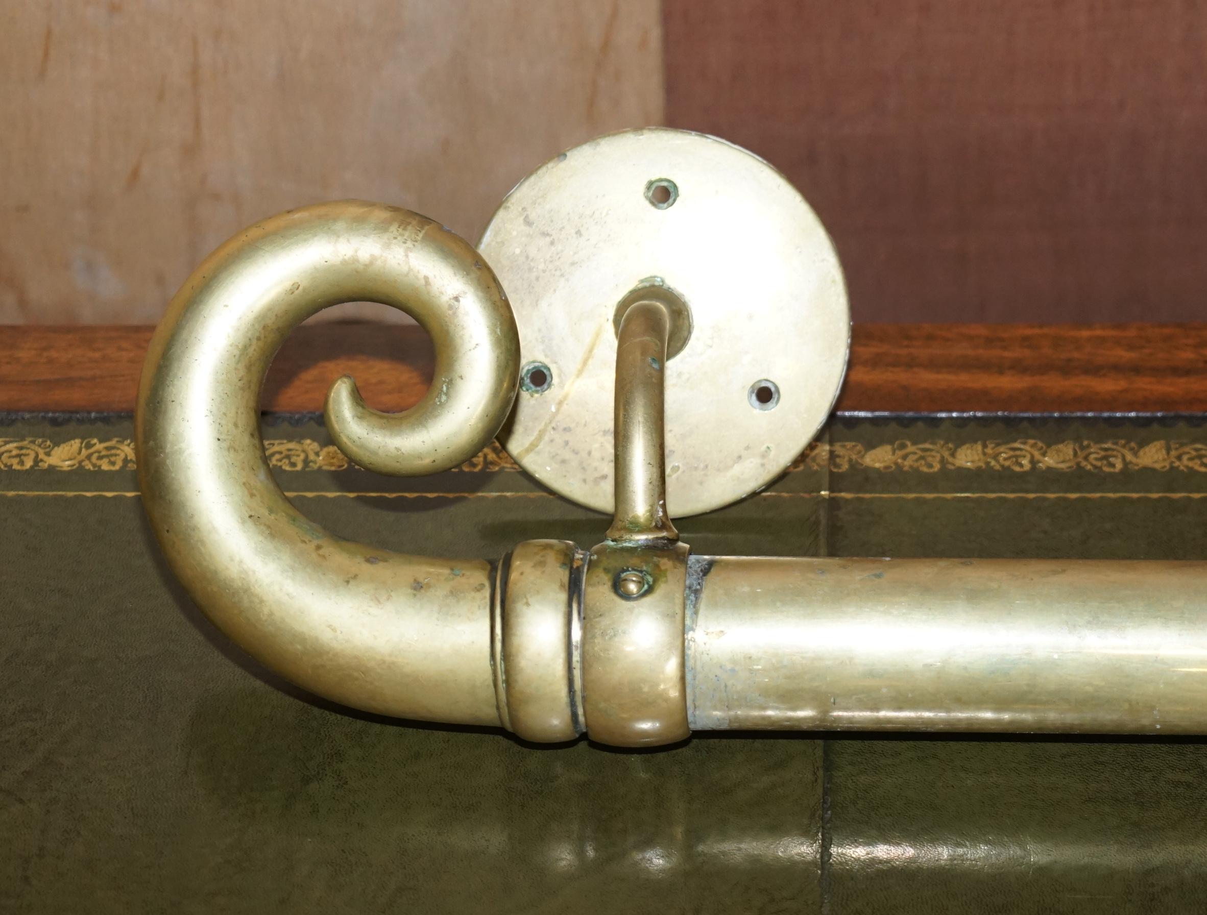 English Very Large Pair of Tall Antique Victorian Brass Door Handles / Door Pulls For Sale
