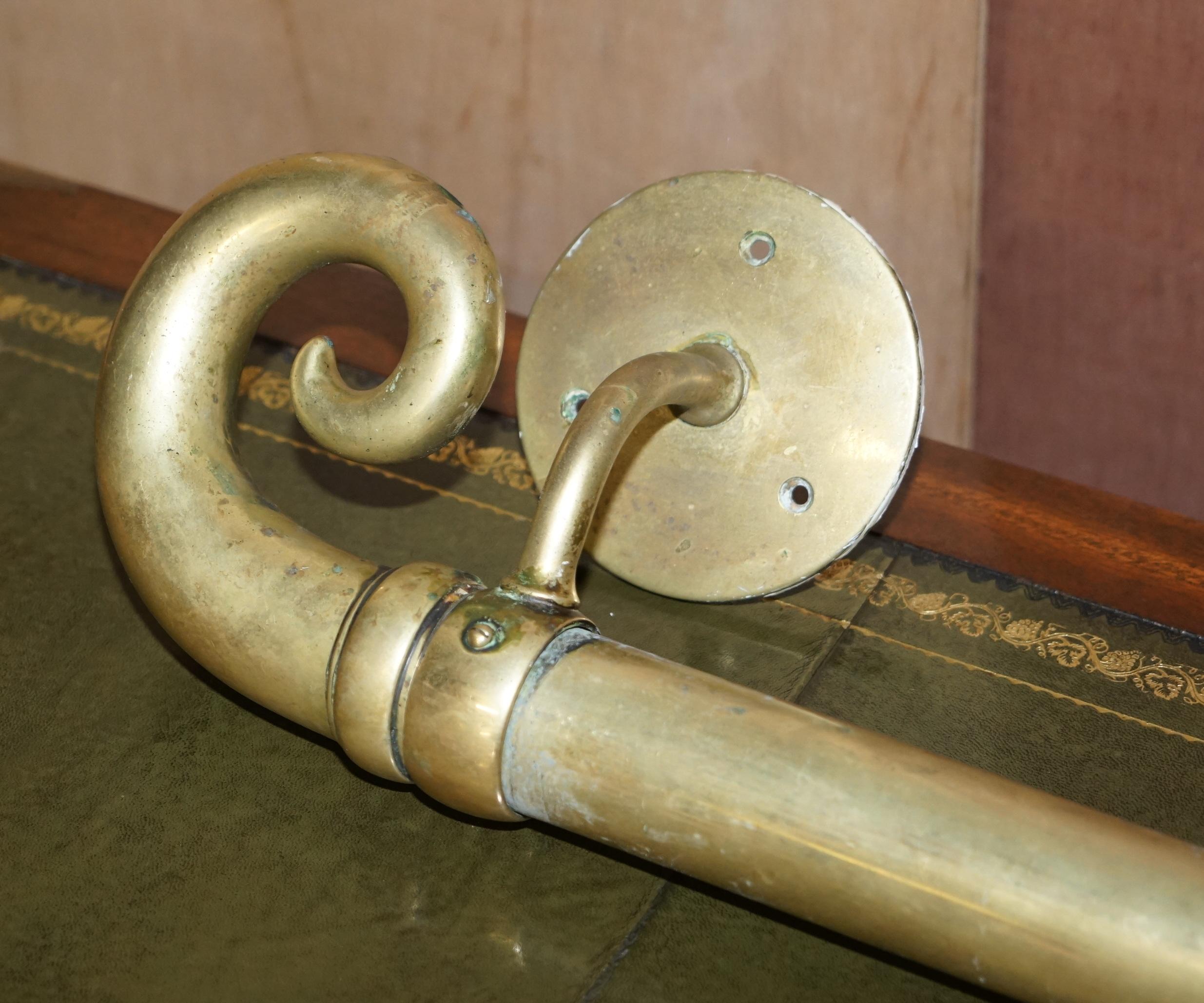Hand-Crafted Very Large Pair of Tall Antique Victorian Brass Door Handles / Door Pulls For Sale
