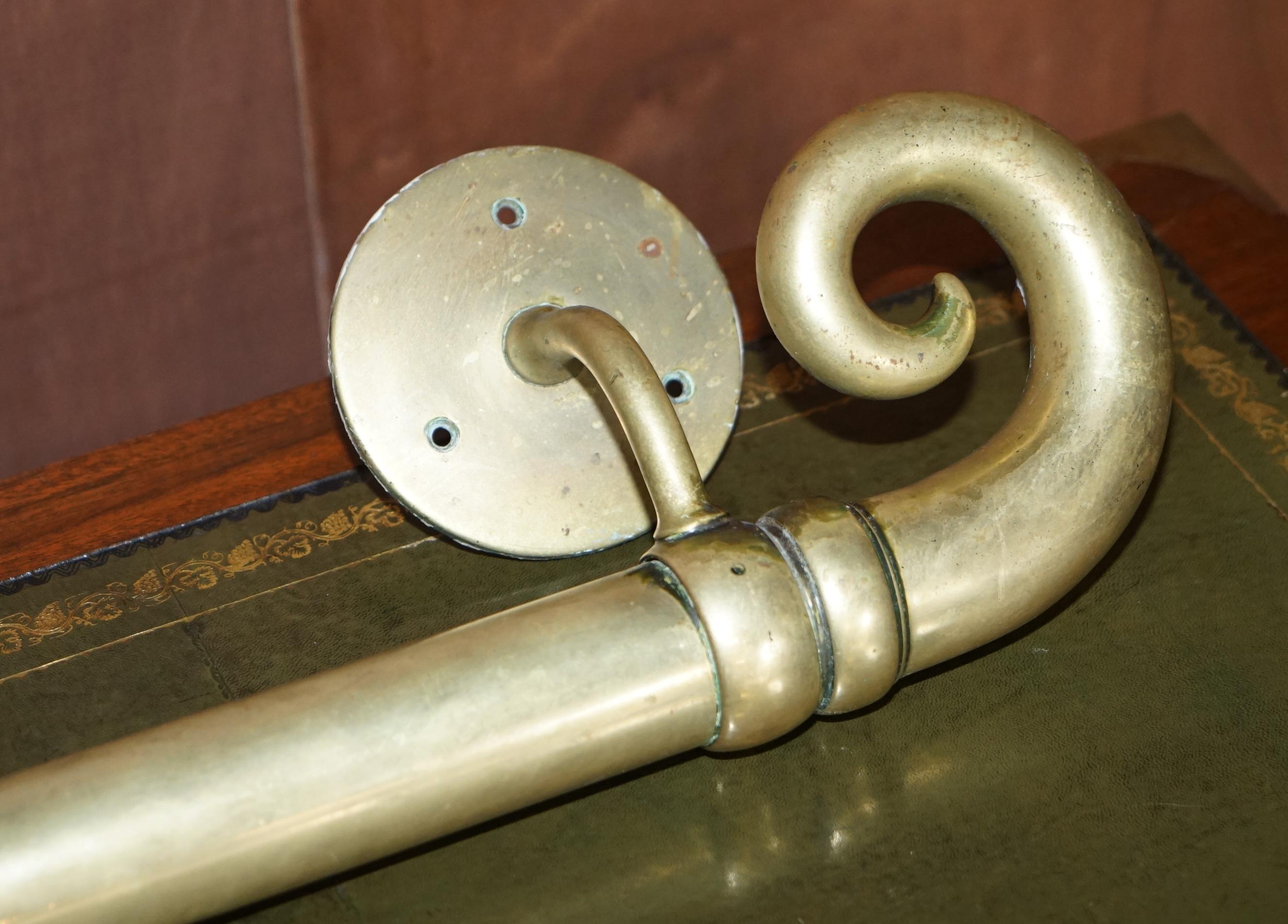 19th Century Very Large Pair of Tall Antique Victorian Brass Door Handles / Door Pulls For Sale