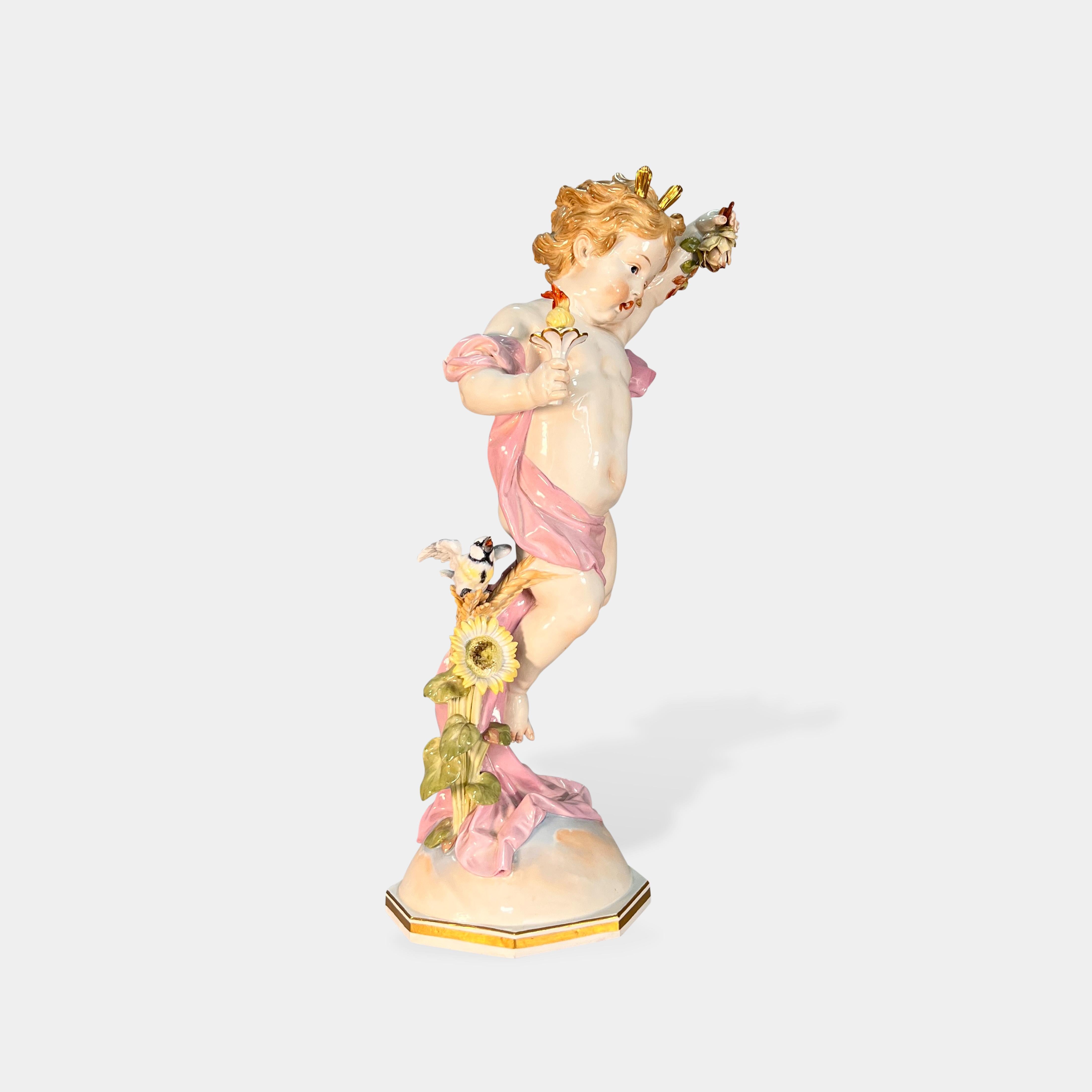 Very Large Pair of 19th Century Meissen Day and Night Figures For Sale 3