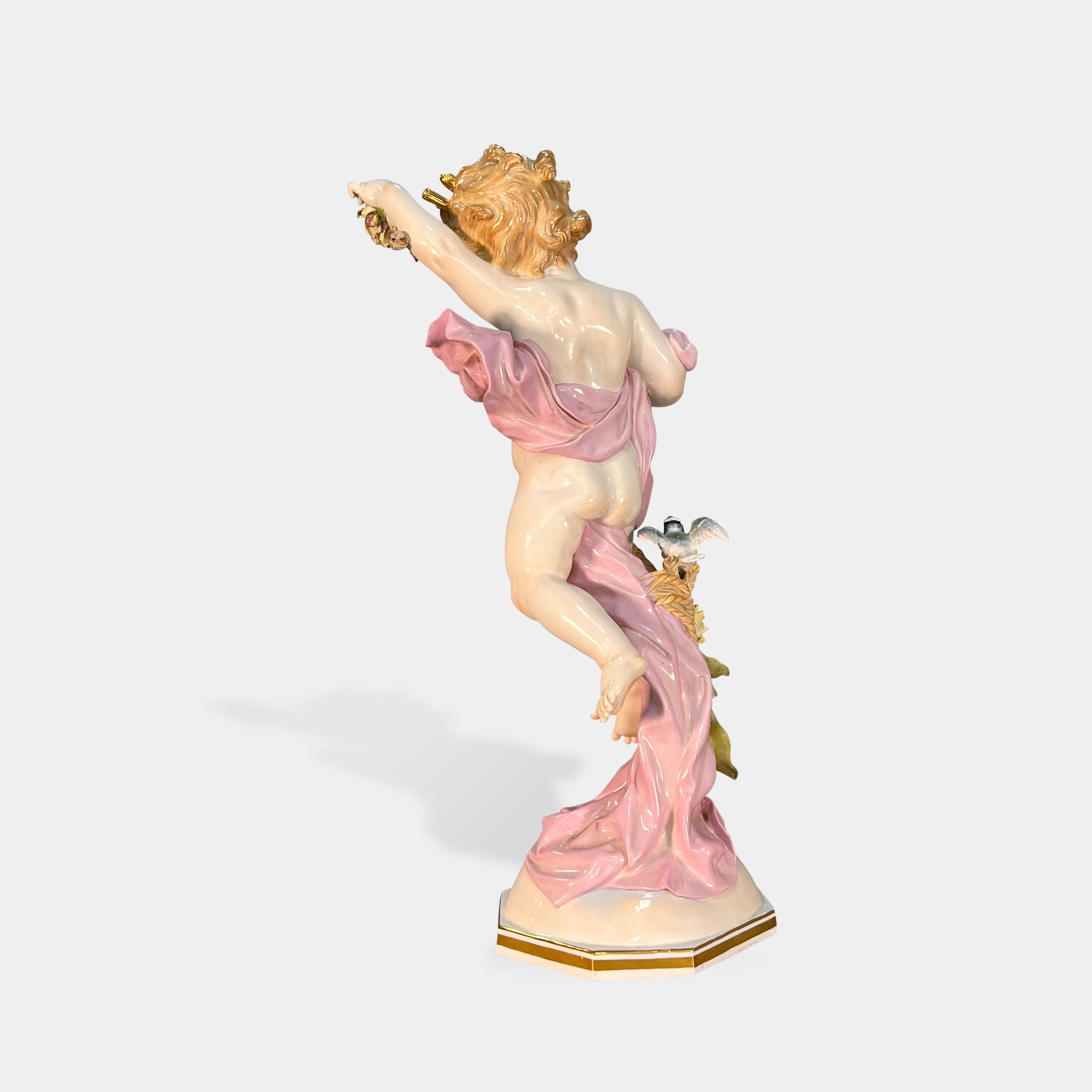 Late 19th Century Very Large Pair of 19th Century Meissen Day and Night Figures For Sale