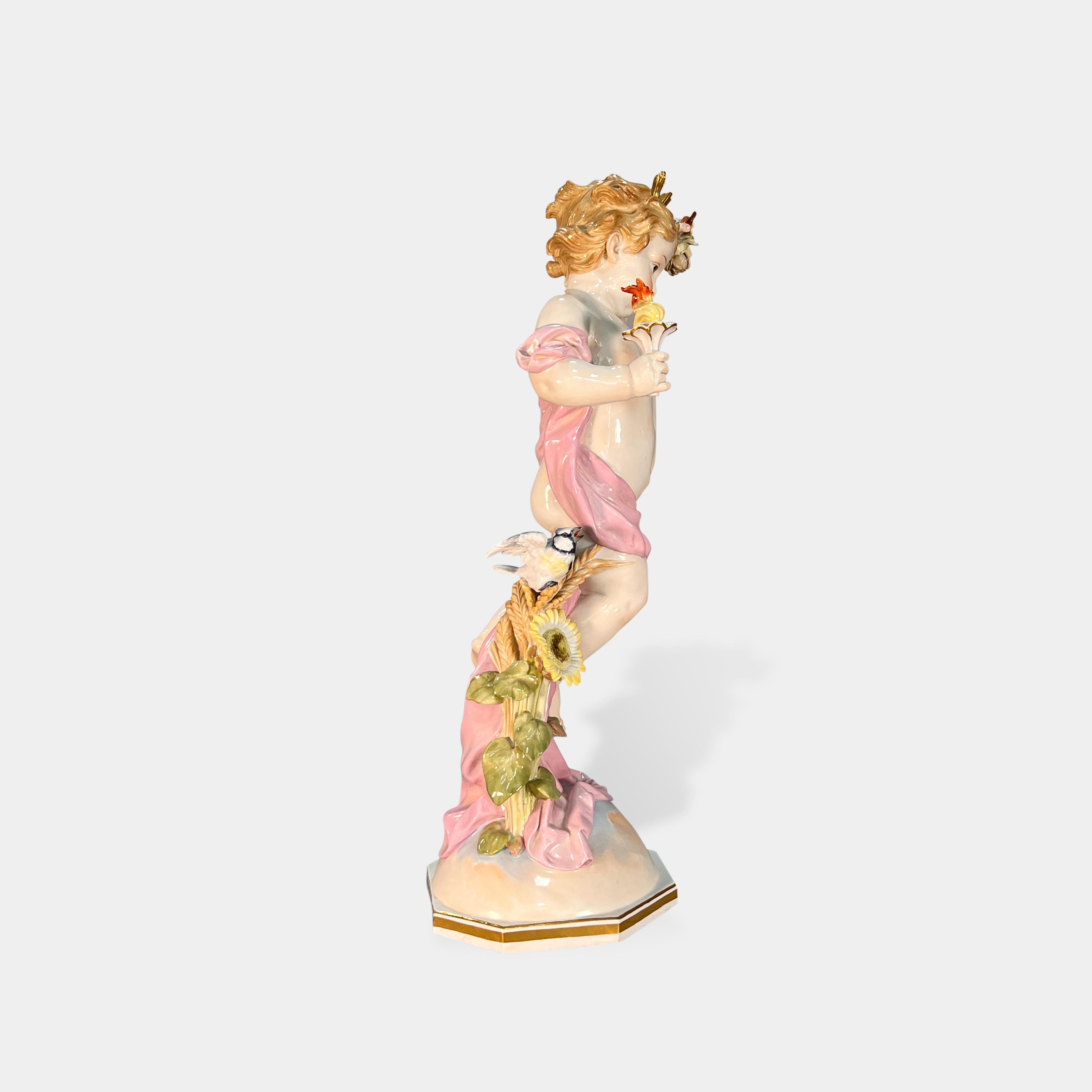 Very Large Pair of 19th Century Meissen Day and Night Figures For Sale 2