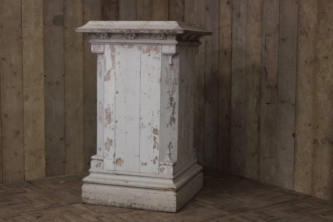 Victorian Very Large Pair of 19th Century English Country House Painted Wooden Plinths For Sale