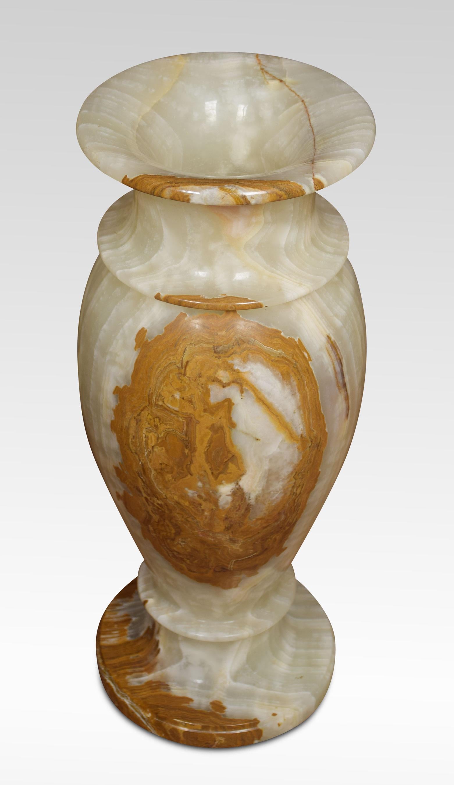 British Very Large Pair of Onyx Vases
