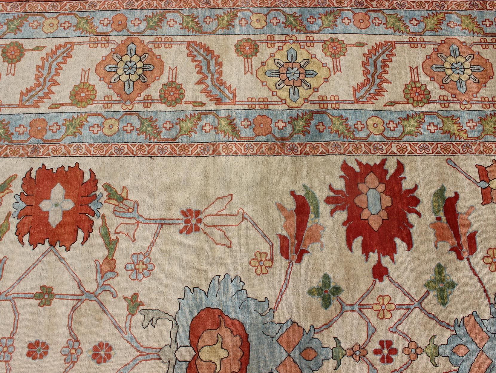 Großer farbenfroher persischer Serapi-Teppich von Keivan Woven Arts, Persisch im Angebot 5