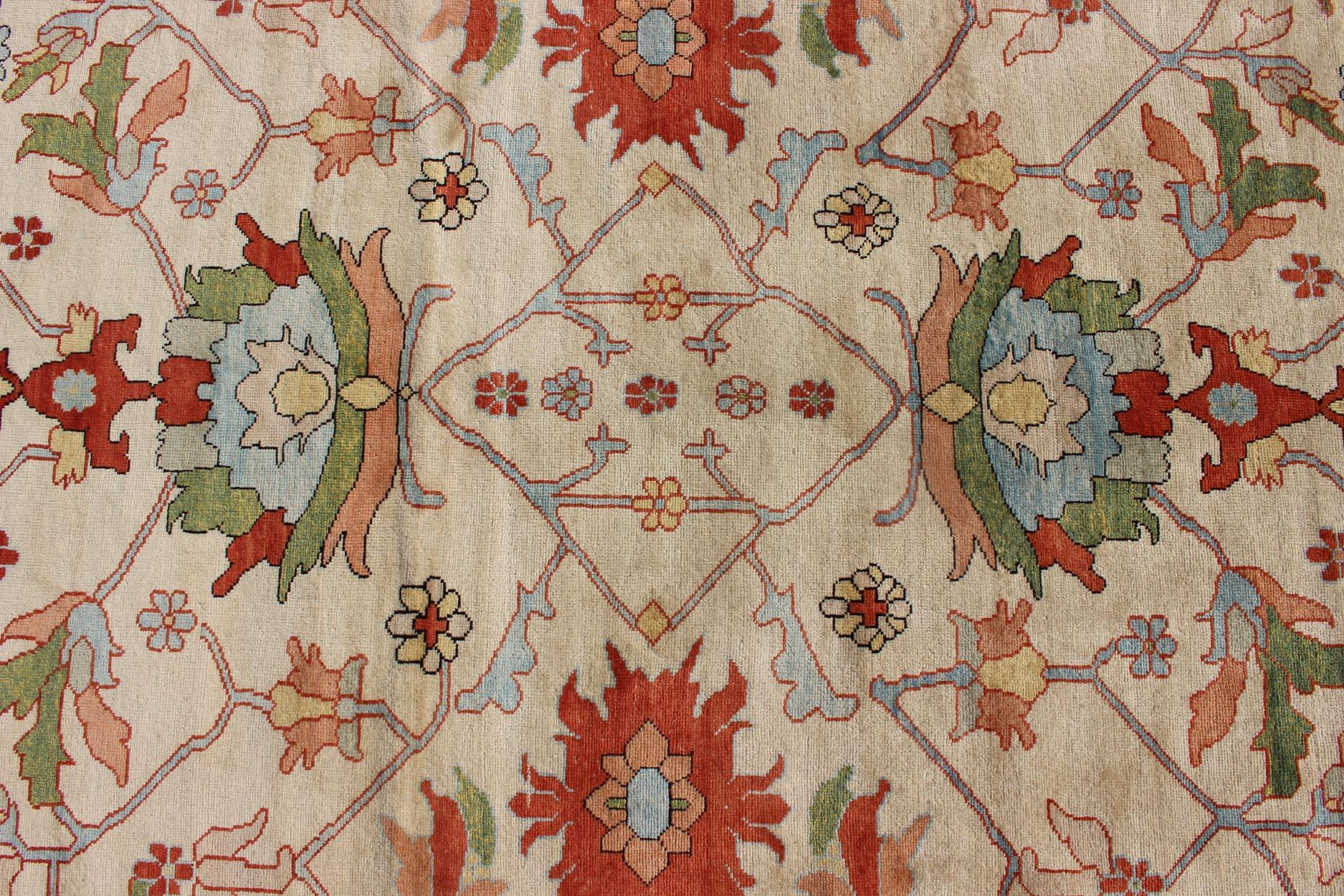 Großer farbenfroher persischer Serapi-Teppich von Keivan Woven Arts, Persisch im Angebot 10