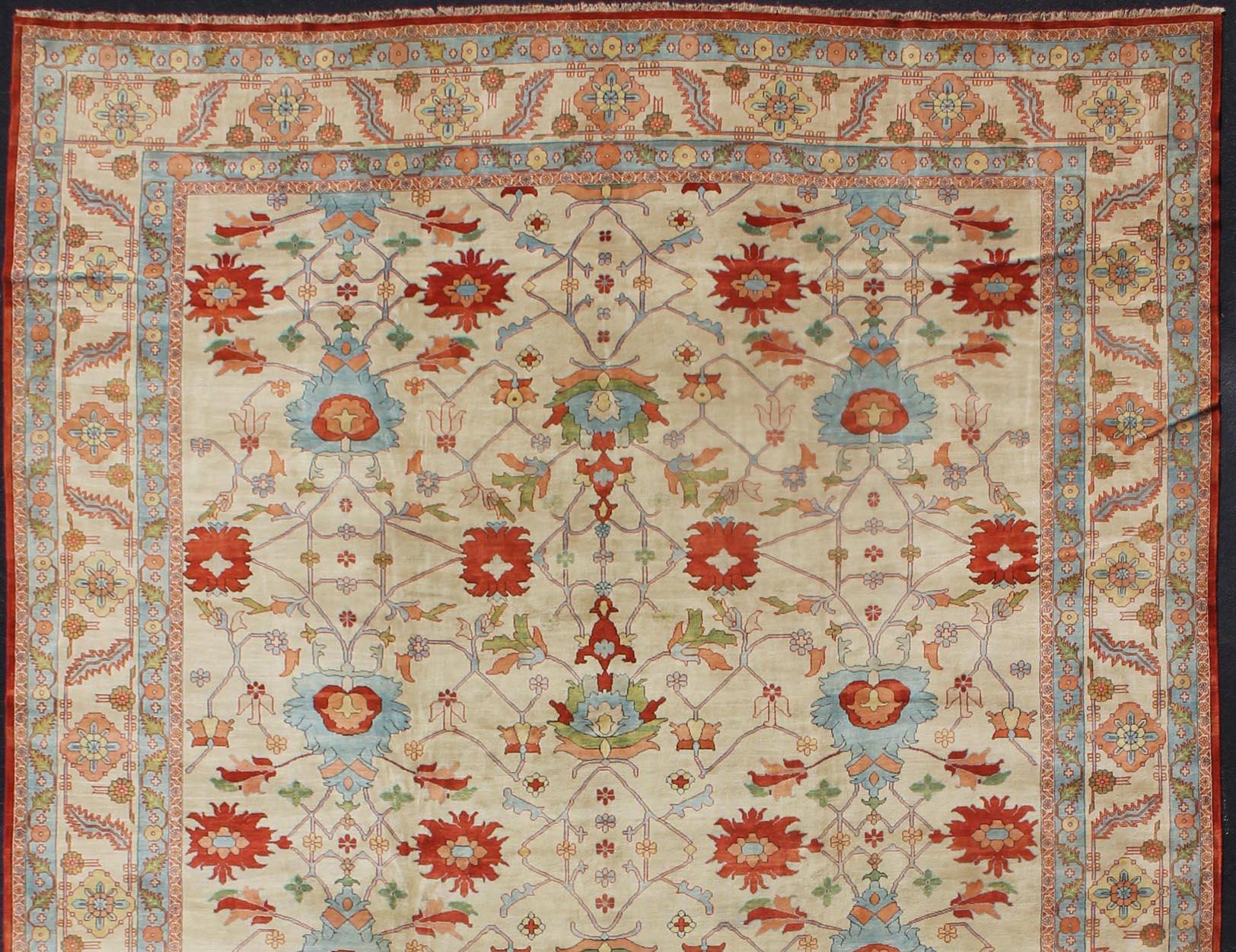 Großer farbenfroher persischer Serapi-Teppich von Keivan Woven Arts, Persisch (Handgeknüpft) im Angebot