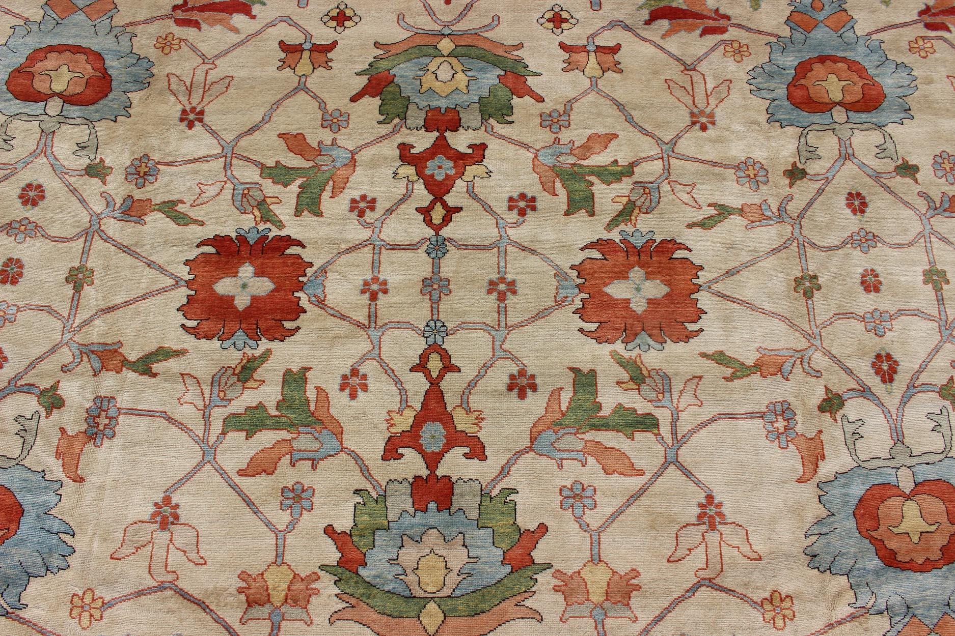 Großer farbenfroher persischer Serapi-Teppich von Keivan Woven Arts, Persisch im Angebot 3